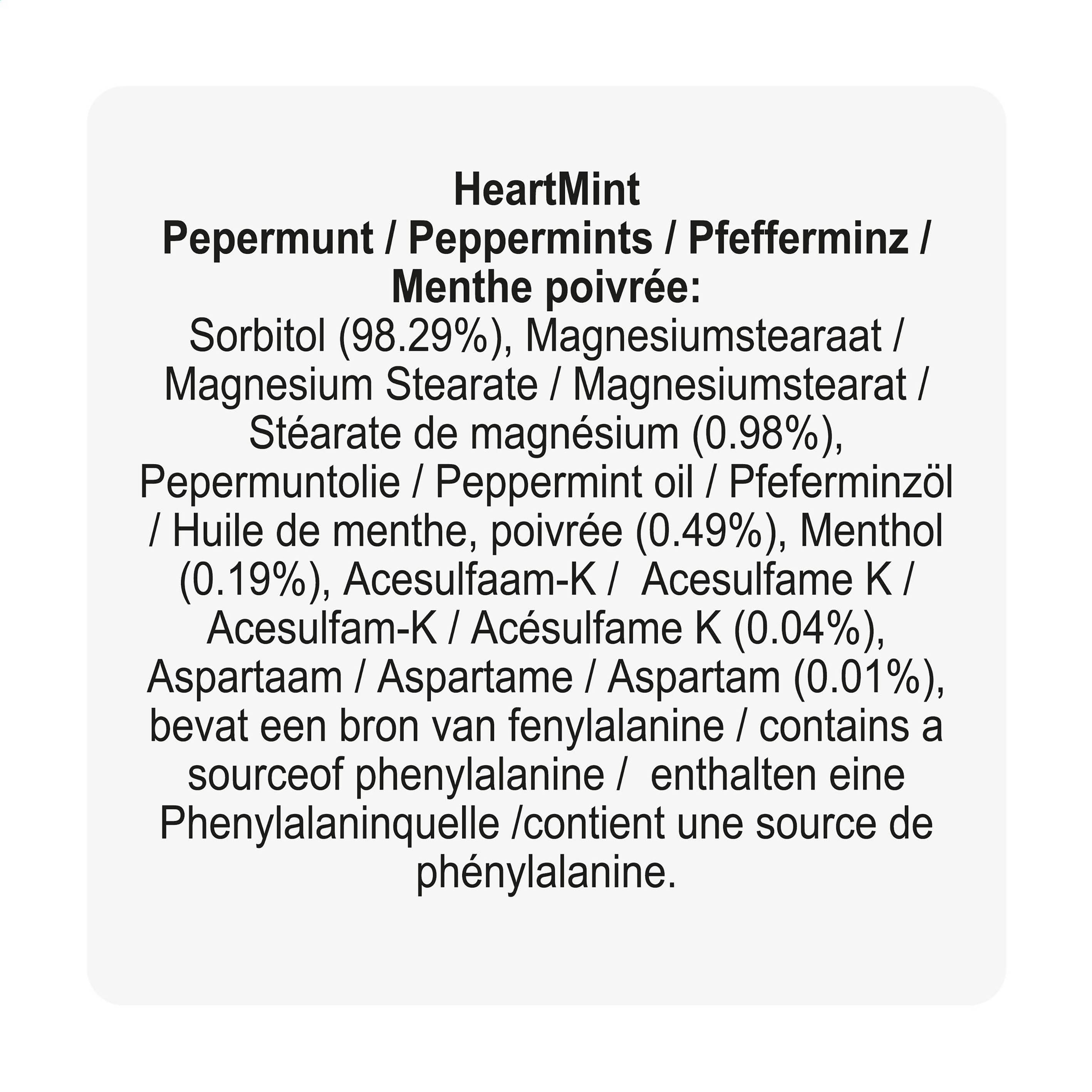 Distributeur de menthes en forme de cœur – 50 menthes sans sucre