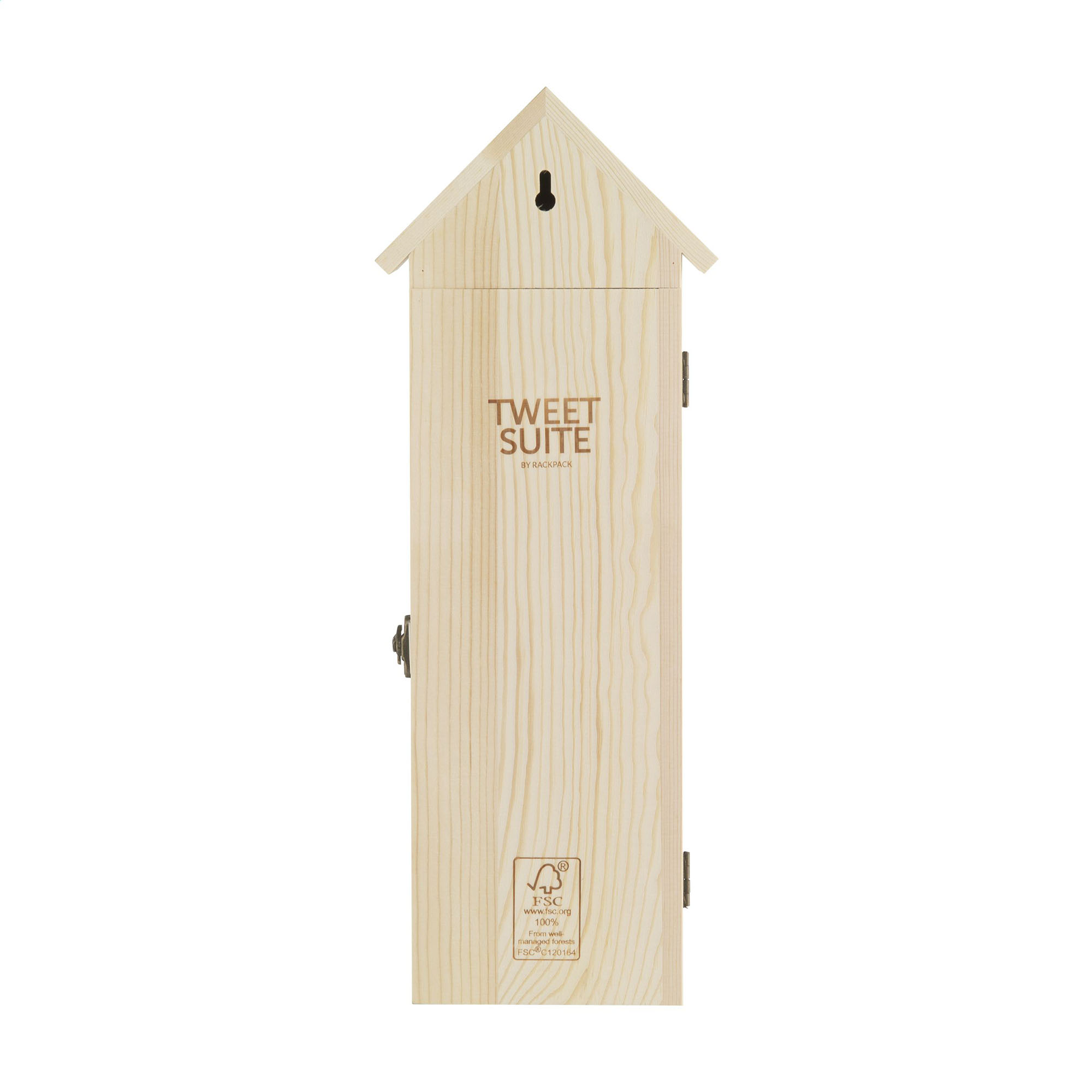 Nichoir boîte cadeau – Bois FSC | Réutilisable | Pour 1 bouteille | Idée cadeau
