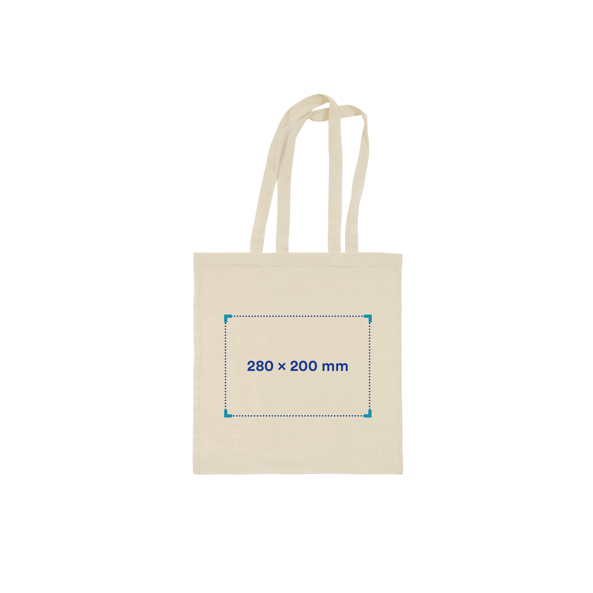 Borsa in cotone - Quadricromia | 150 g/m² | Beige