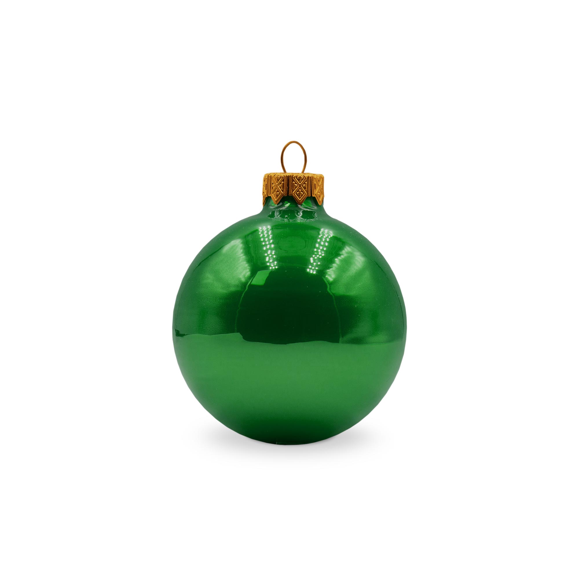 Boule de Noël – 66 mm | Finition brillante | Attache dorée | Impression 1 à 4 couleurs | Avec boîte