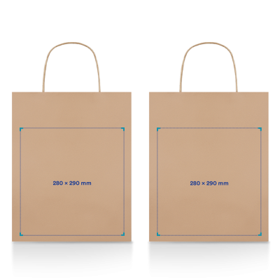 Papiertüte Nala - DIN A3 | Weiß/Braun | 1-4 Farbdruck