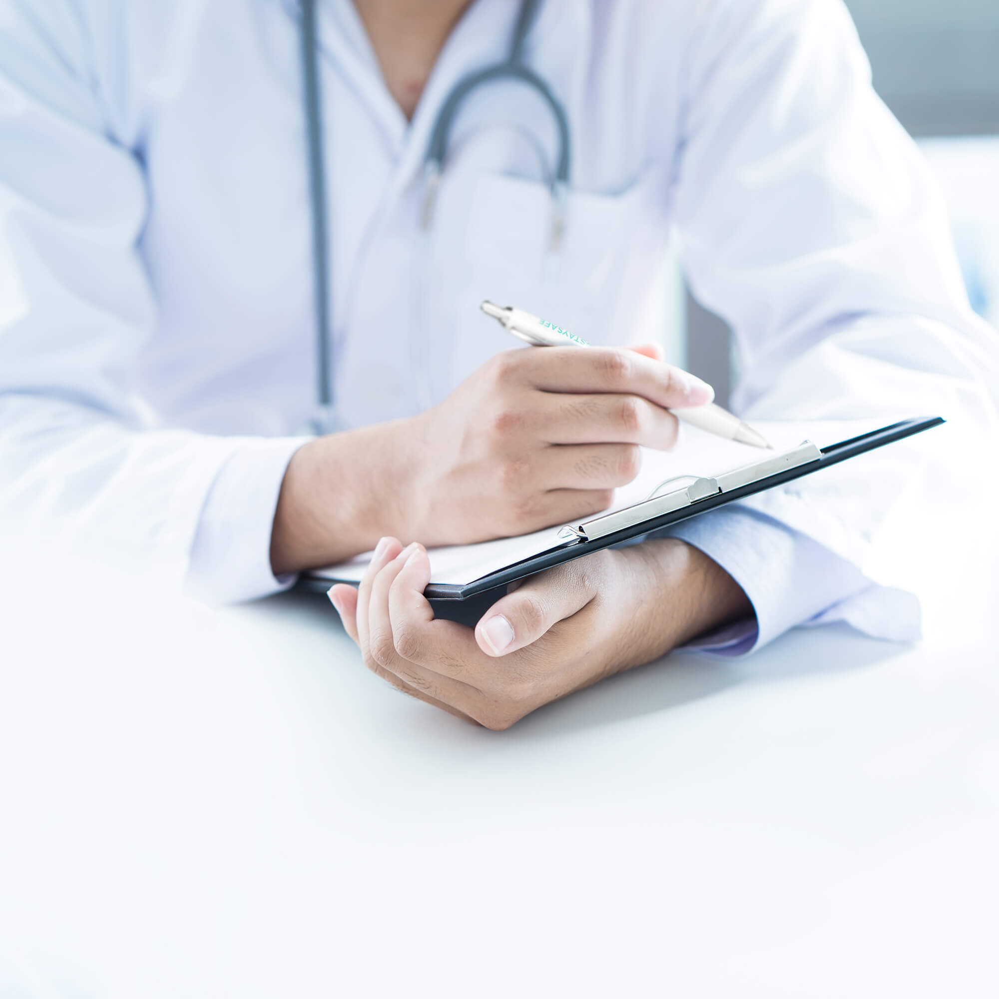 Balpen Fin - Hygiënisch | Wit | Blauwe inkt