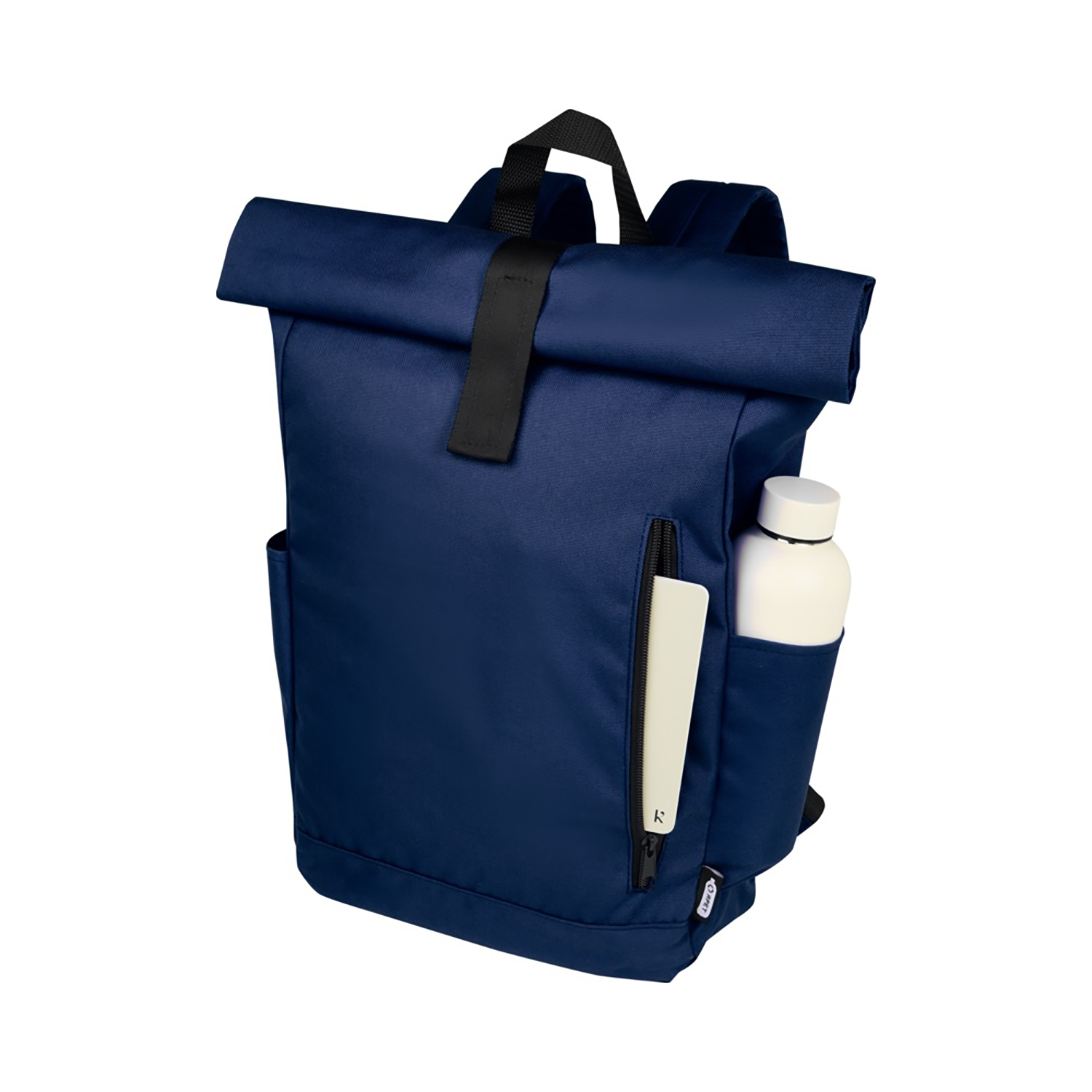 Zaino roll-top riciclato – 18L | GRS RPET | Idrorepellente | Scomparto laptop 15,6”