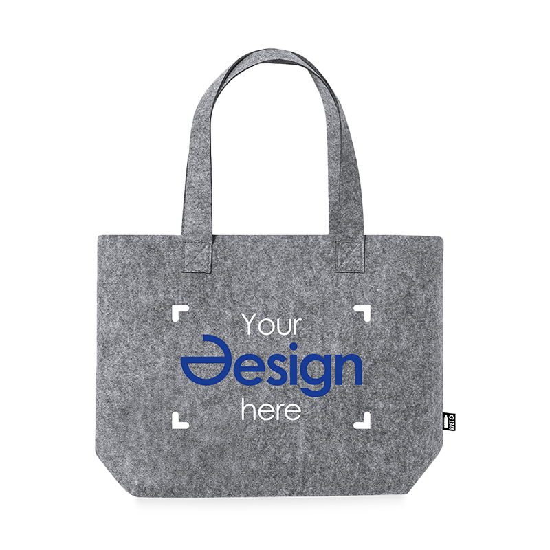 Sac shopper en feutre | PET recyclé | Modèle horizontal | Impression jusqu'à 4 couleurs
