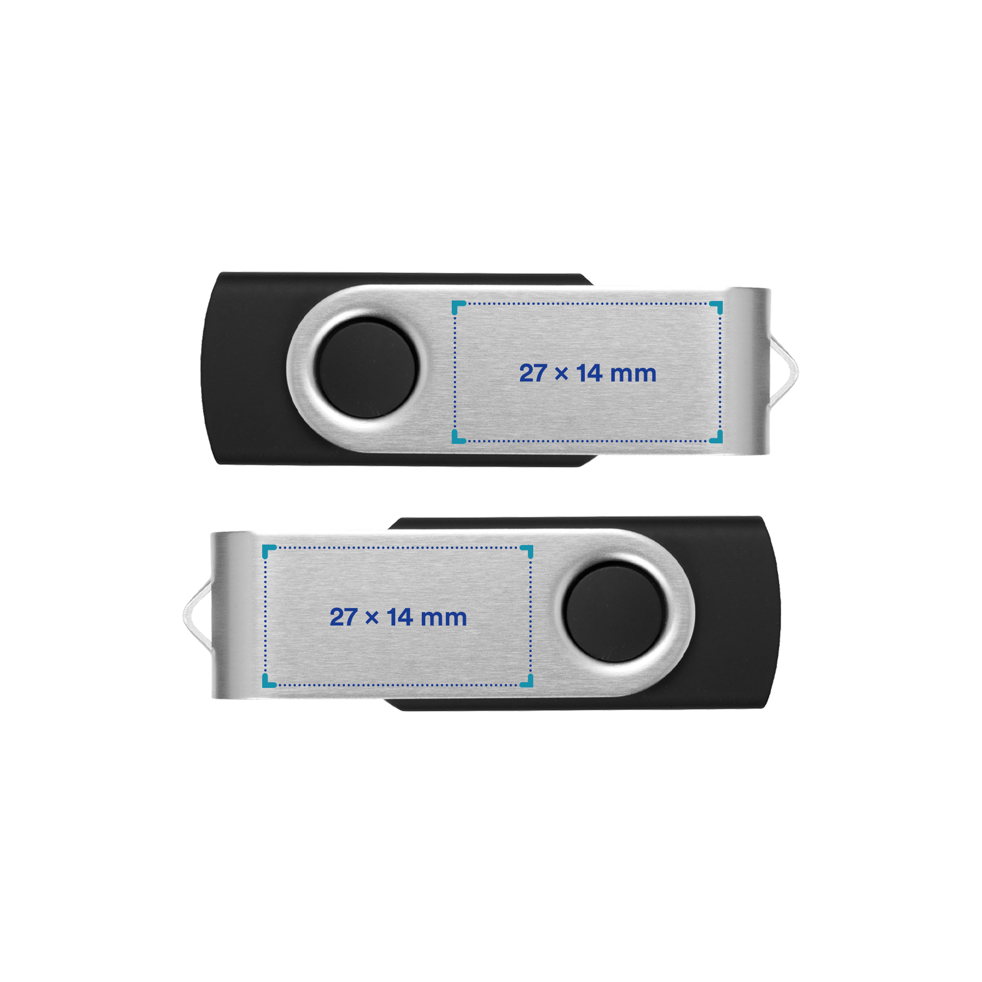 USB-stick Techmate | 4-32 GB | Tot twee kleuren bedrukking