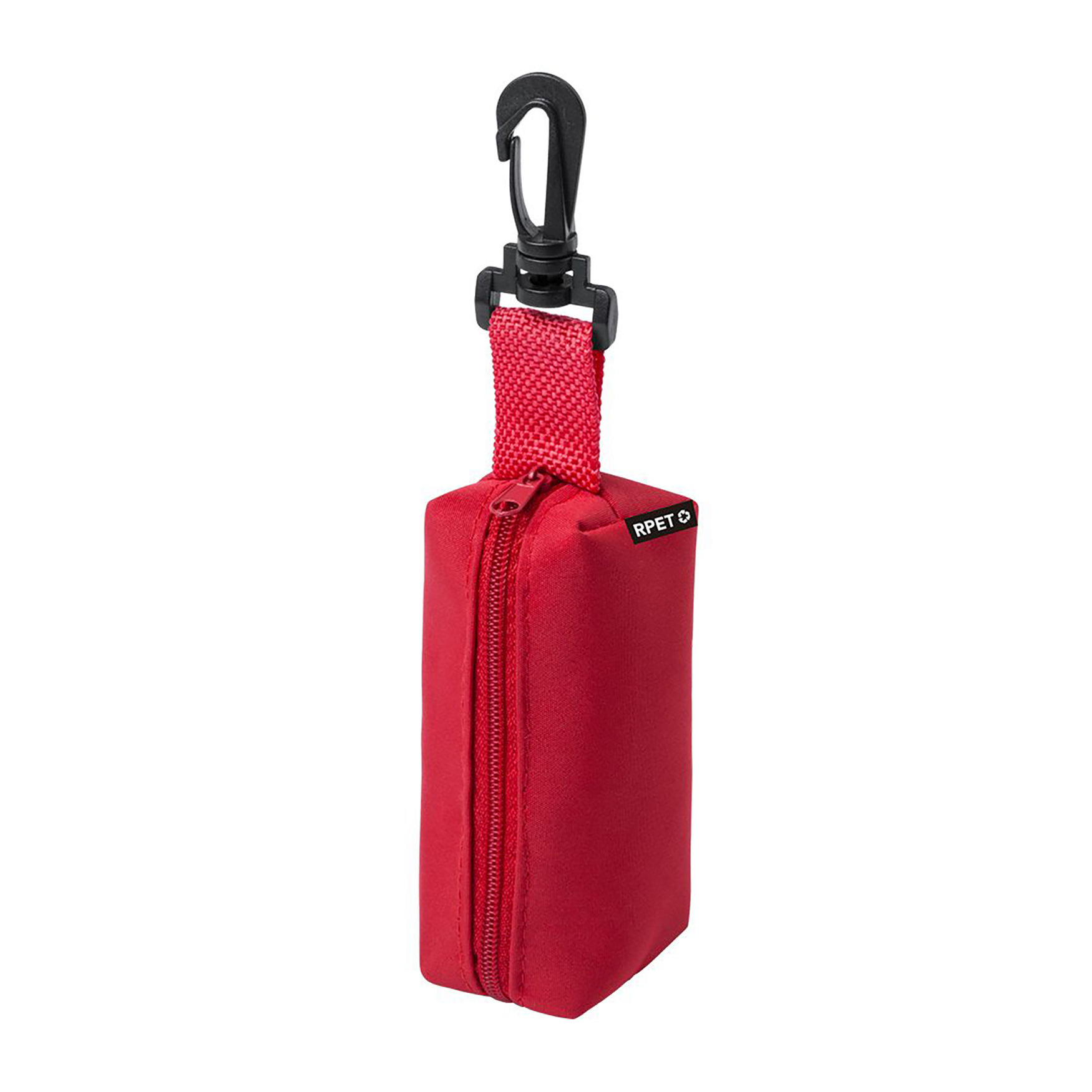 Trousse RPET Krolan - Polyester 420D | 8 Crayons Couleur + Taille-Crayon | Mousqueton