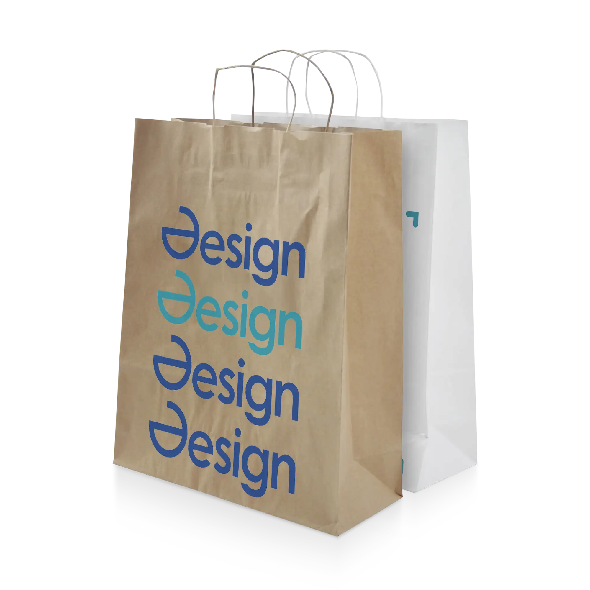 Papiertüte Nala - DIN A3 | Weiß/Braun | 1-4 Farbdruck