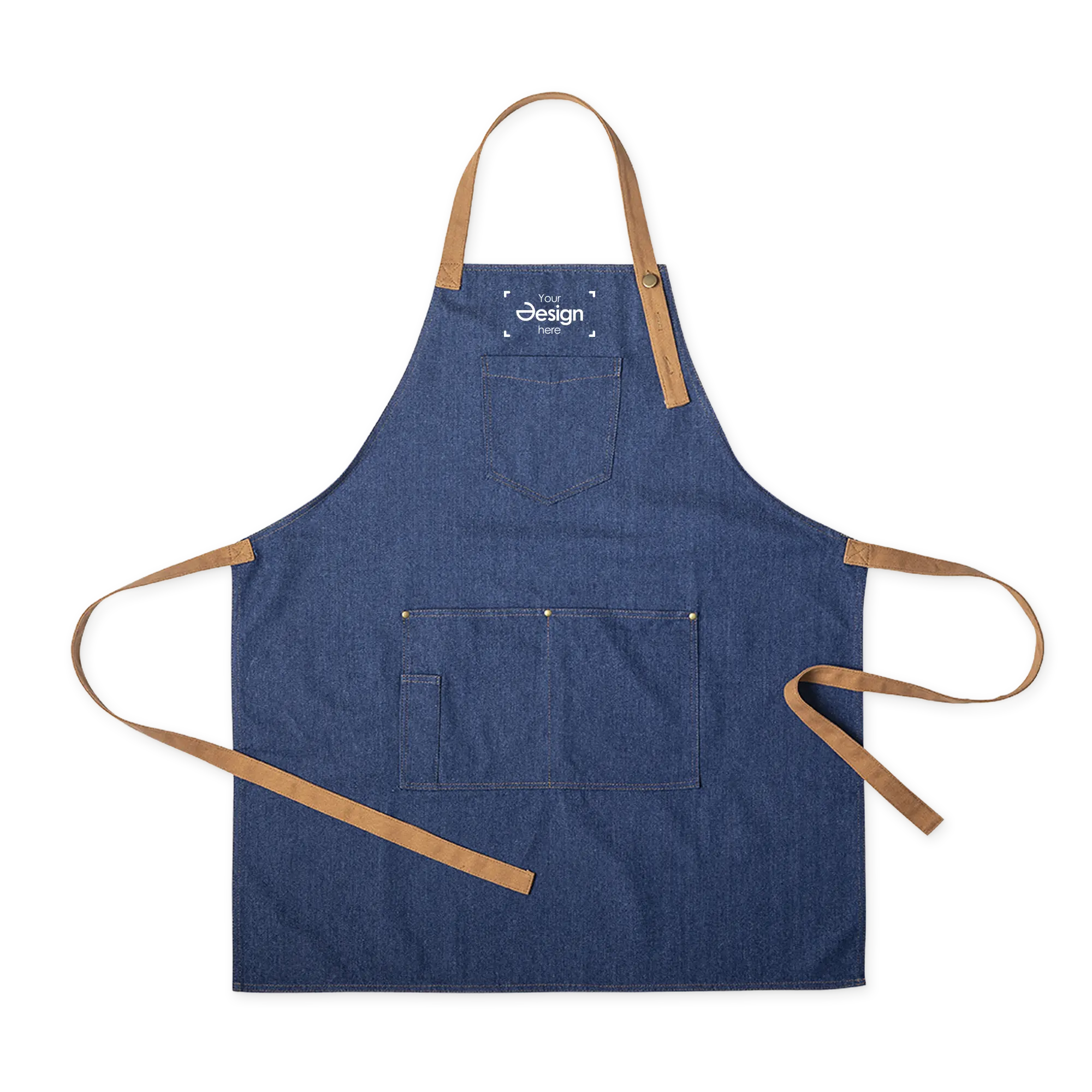 Baumwollschürze – Strapazierfähiges Canvas | Mit Taschen | Verstellbares Nackenband