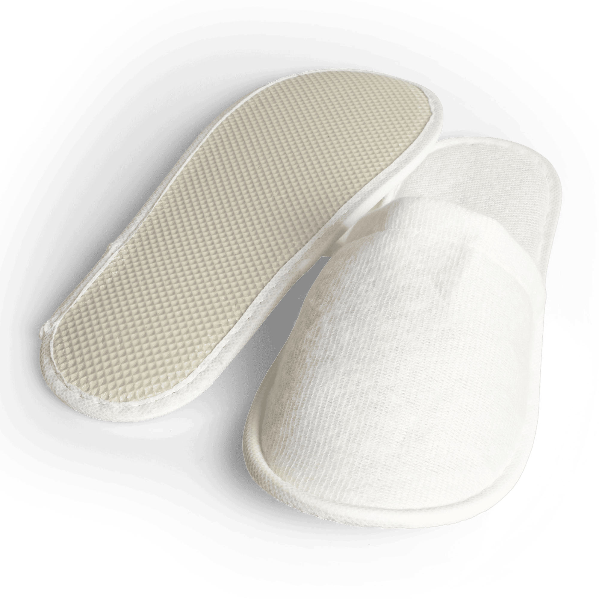 Hotelslipper | Polyester | Größe 43-44 | Weiß und Schwarz