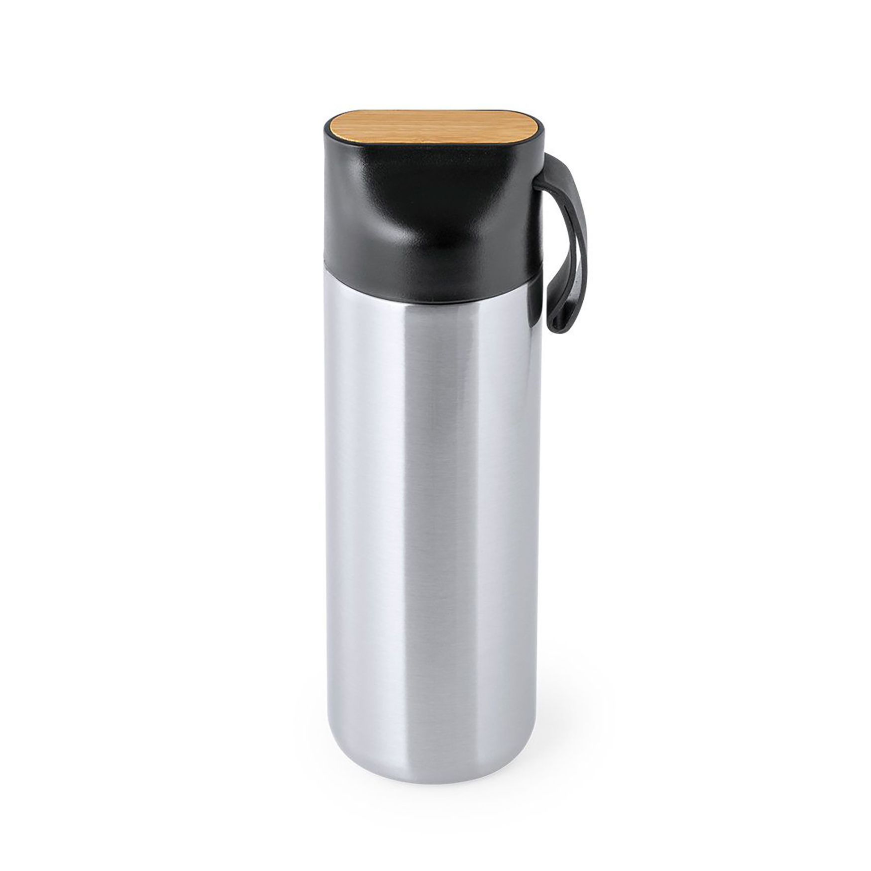 Geschenkset - Thermobecher + Notizbuch + Stift | 640 ml | Edelstahl & Bambus