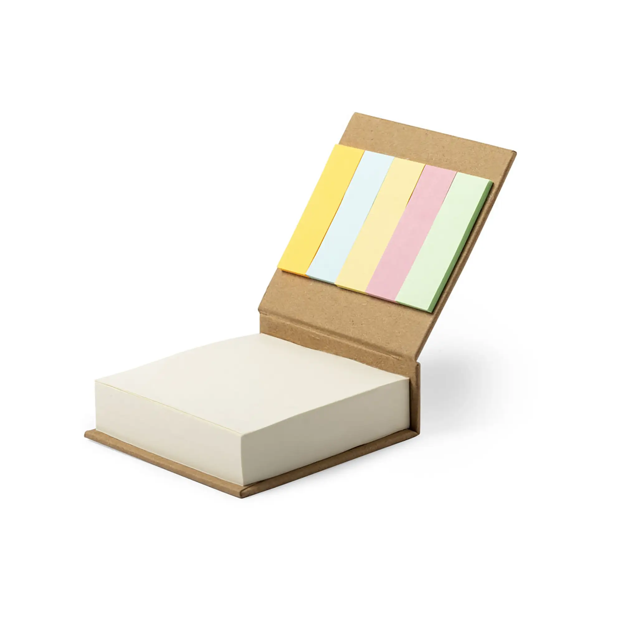 Bloc-notes – Carton Recyclé | 200 Feuilles | 125 Notes Adhésives | Couverture Rigide | Pour Bureau