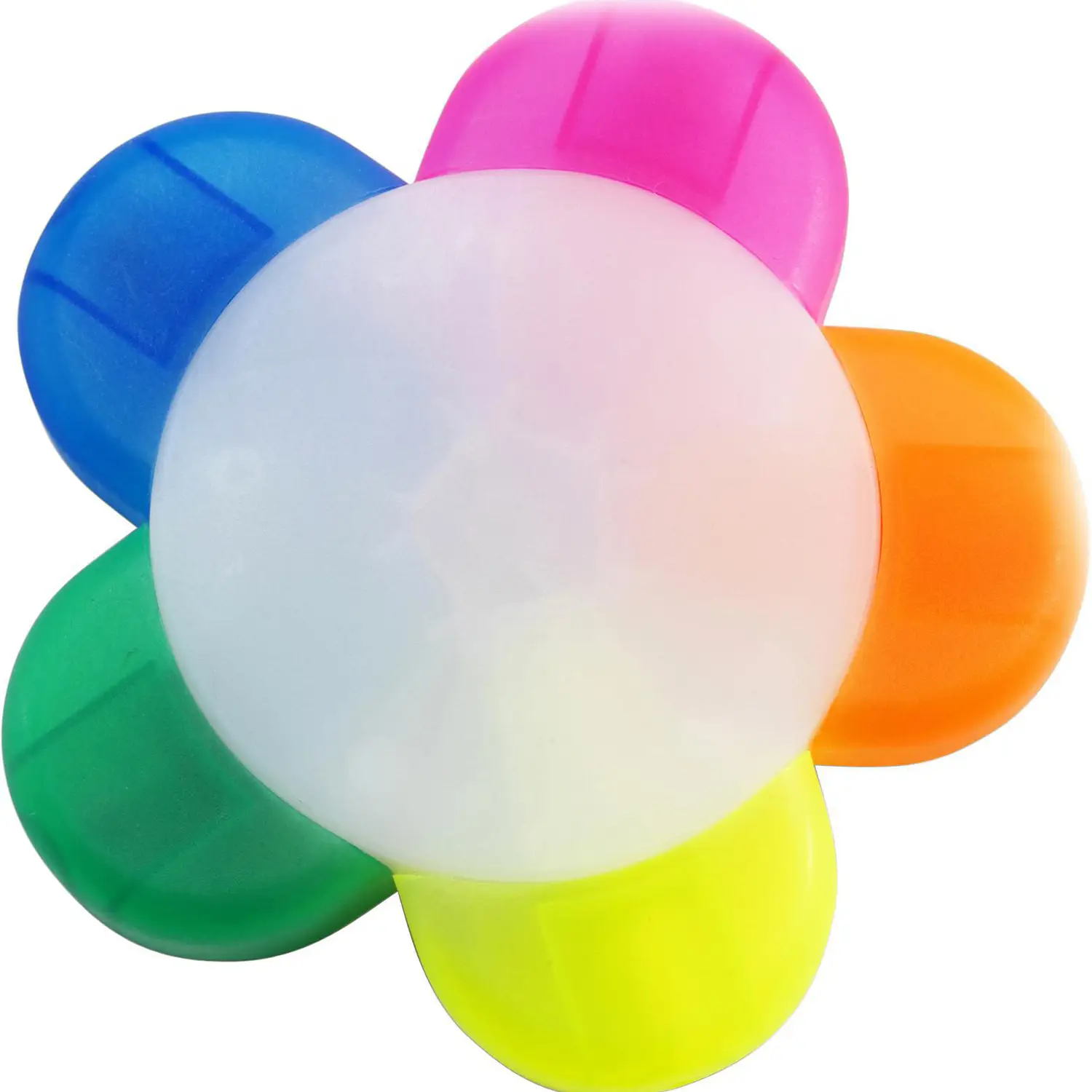 Surligneur en forme de fleur – 5 couleurs | Compact | Léger | Plastique