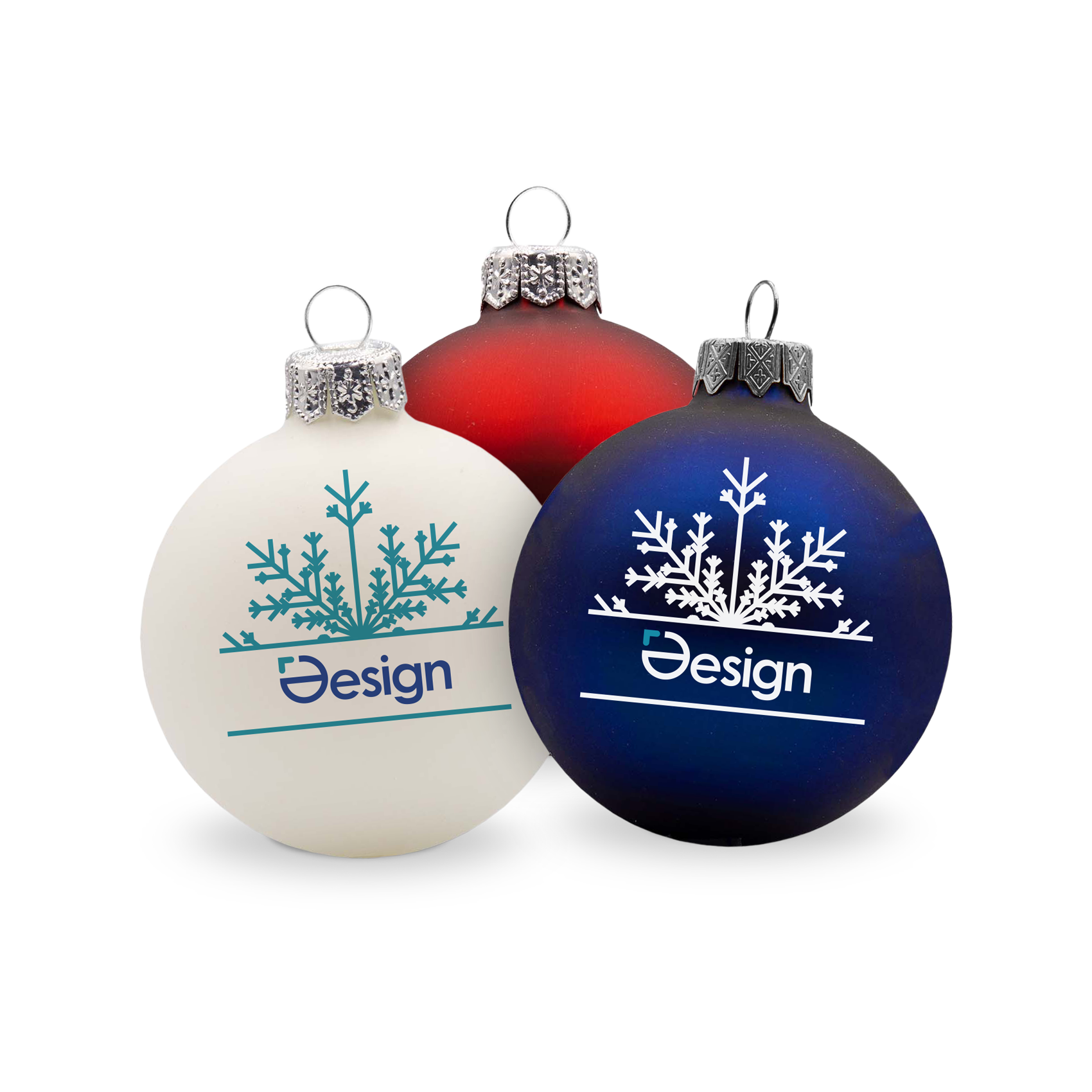 Boule de Noël – 66 mm | Finition mate | Attache argentée | Impression 1 à 4 couleurs
