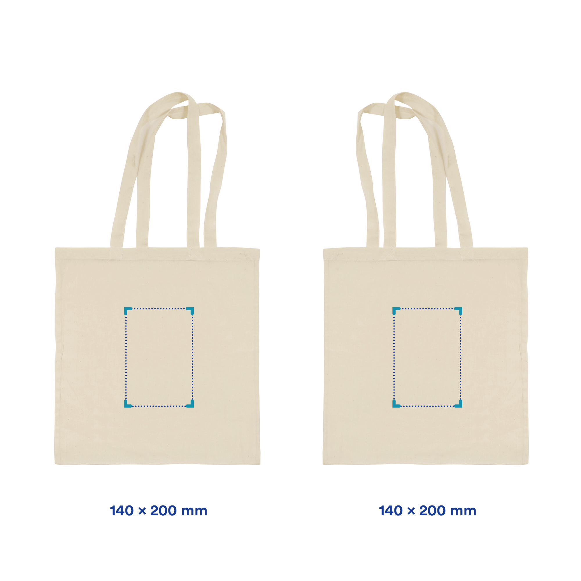Borsa in cotone - Quadricromia | 150 g/m² | Beige