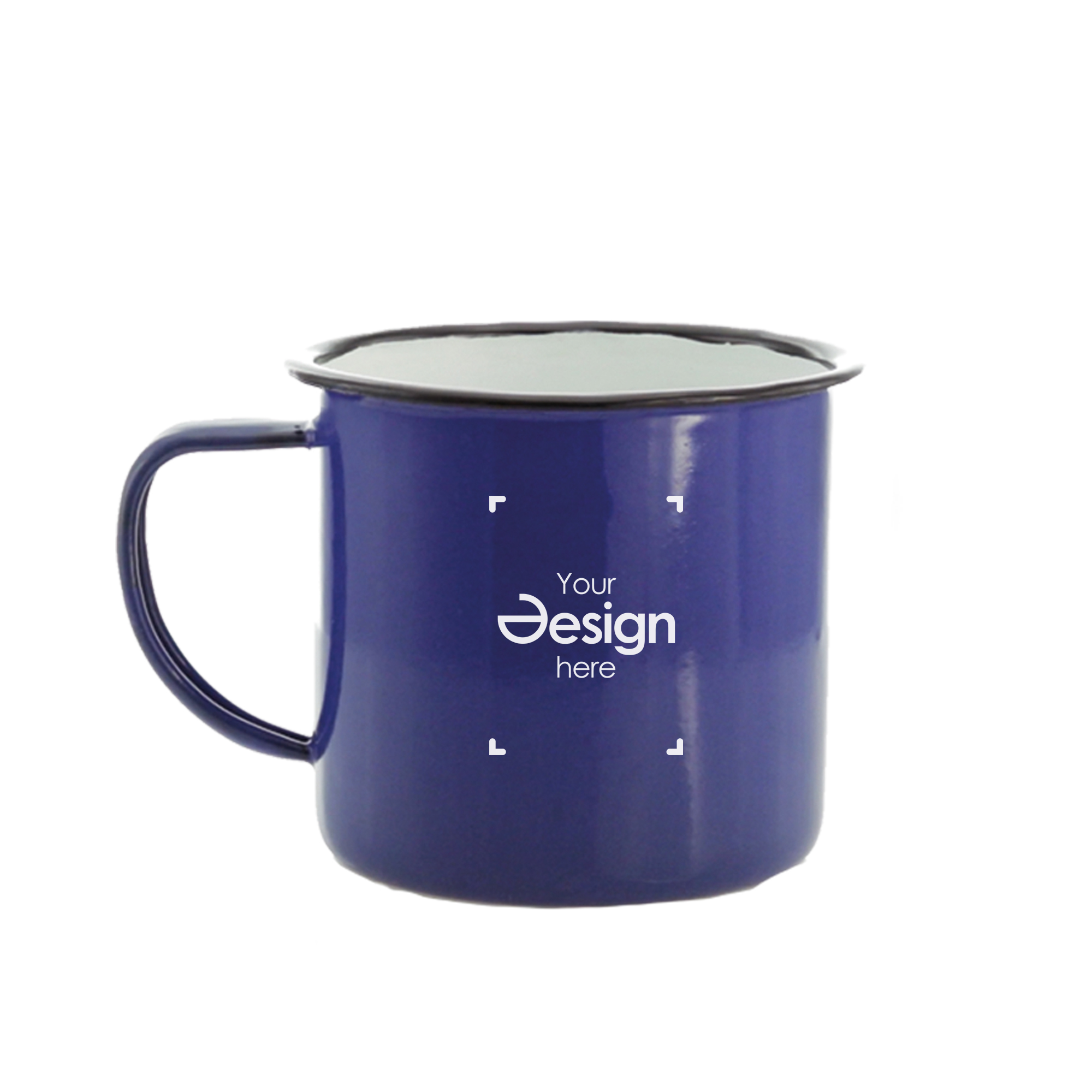 Emaille Tasse Sanja - 350 ml | Farbig | Budget - Vintage Design | 1-4 Farbdruck