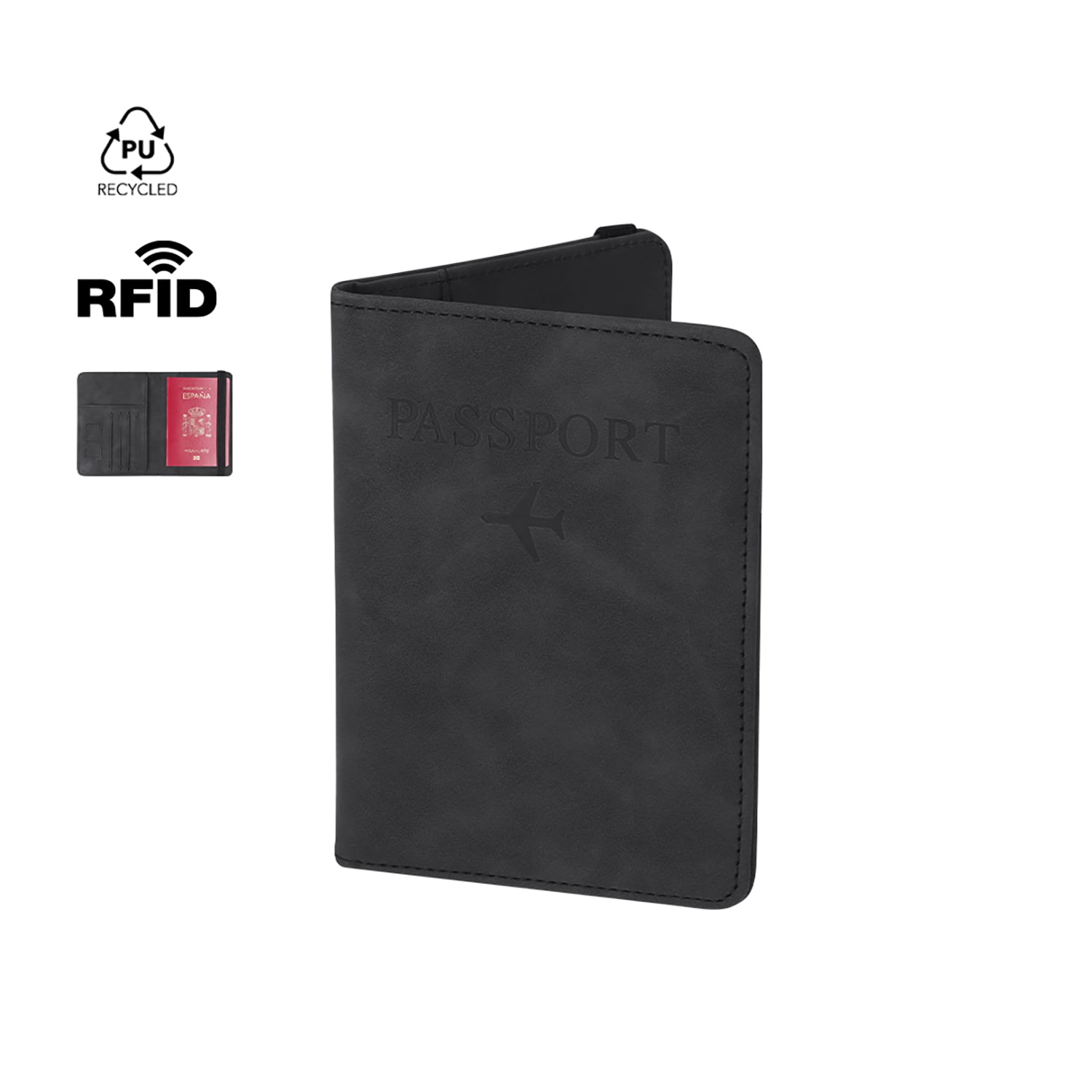 RFID Paspoorthouder Joey – Gerecycled PU | Meerdere vakken | Beveiligd