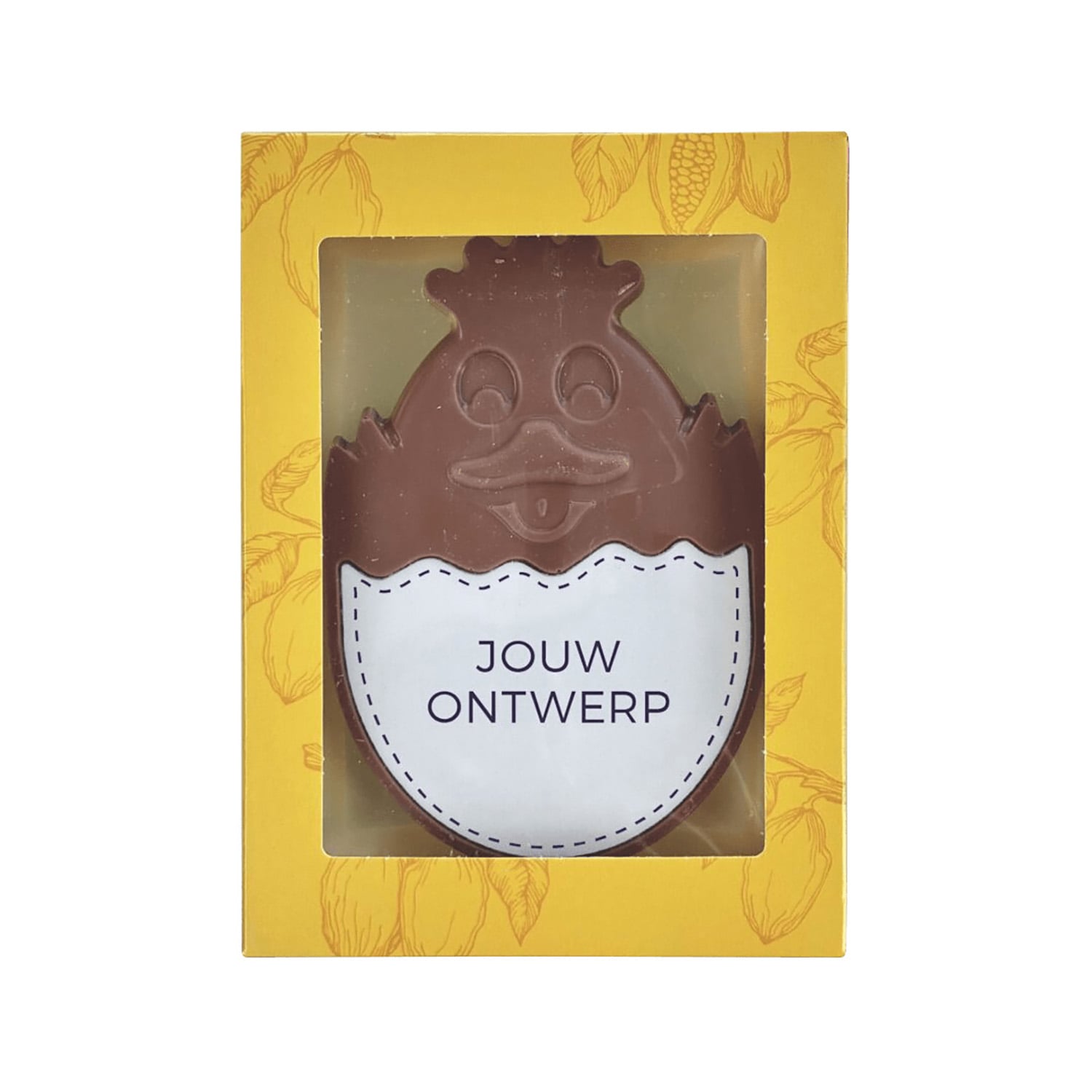 Poussin de Pâques chocolat personnalisé – Chocolat au lait | Pâte d’amande | Photo imprimée | Format boîte aux lettres