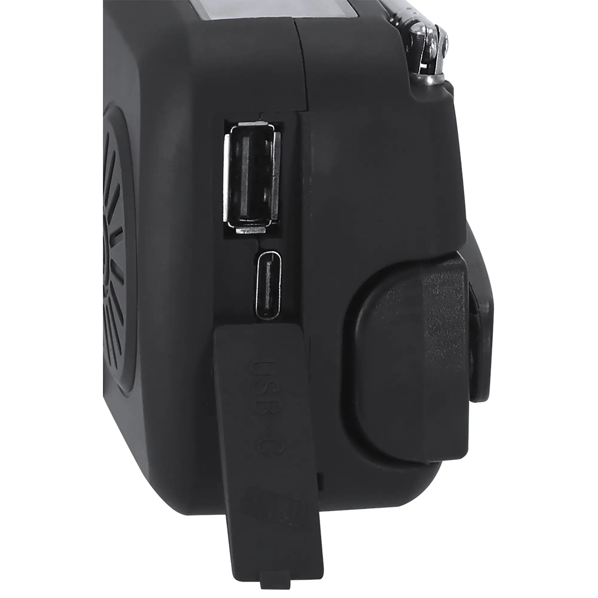 Notfallradio – AM/FM | LED-Taschenlampe | Solarpanel | Dynamo | 2000 mAh | USB-Ausgang