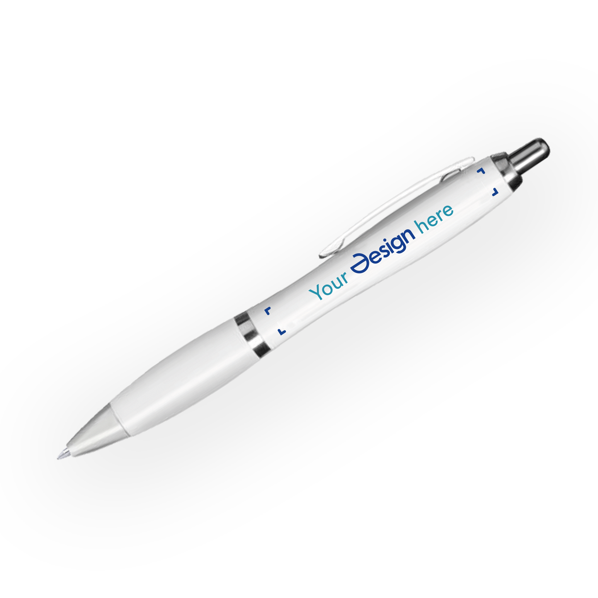 Balpen Fin - Hygiënisch | Wit | Blauwe inkt