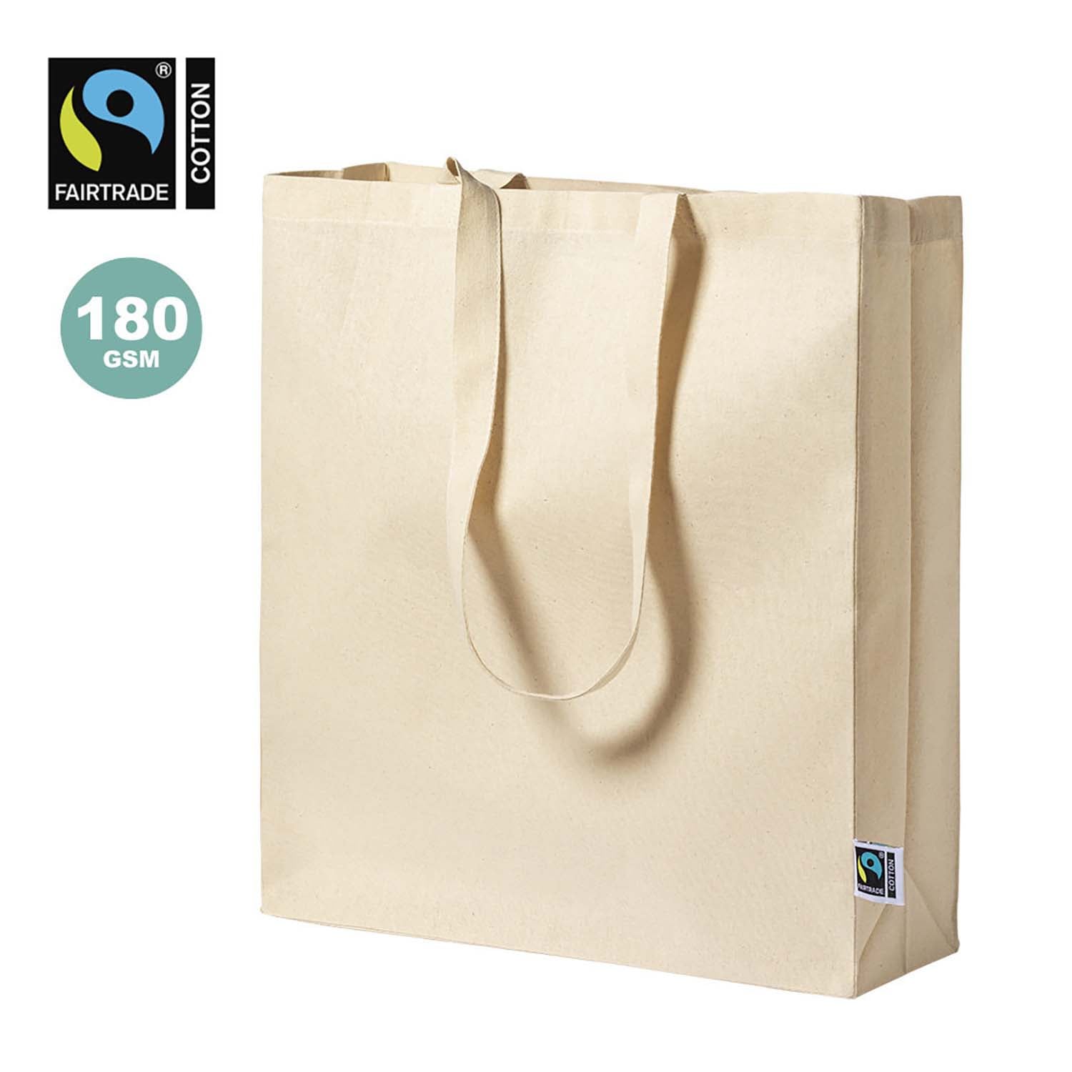 Katoenen shopper Tina - 180 g/m2 | 42 x 38 x 12 cm | Fair Trade