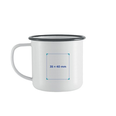 Emaille mok Sonja - 350 ml | Gekleurd | Budget - Vintage design | Tot 4 kleuren bedrukken