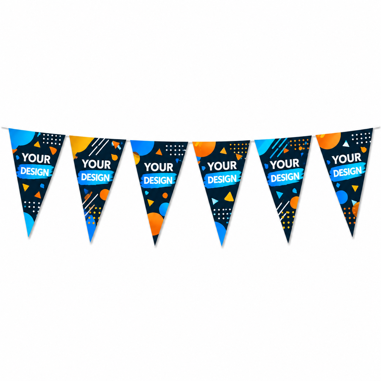 Guirlande de fanions – Ignifugée | 185 g/m² | 5 mètres