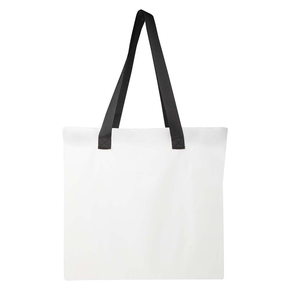 Borsa shopper pieghevole in RPET – 16 L | Certificata GRS | Senza PVC | Con cerniera | Manici lunghi