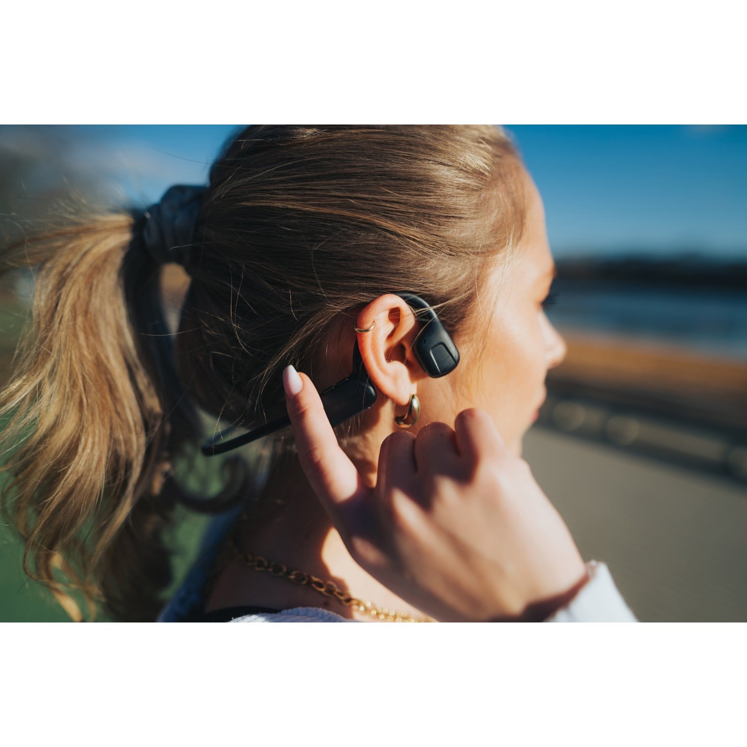 Casque sans fil open-ear – Bluetooth 5.3 | 10 h d'autonomie | IPX4 | Plastique recyclé