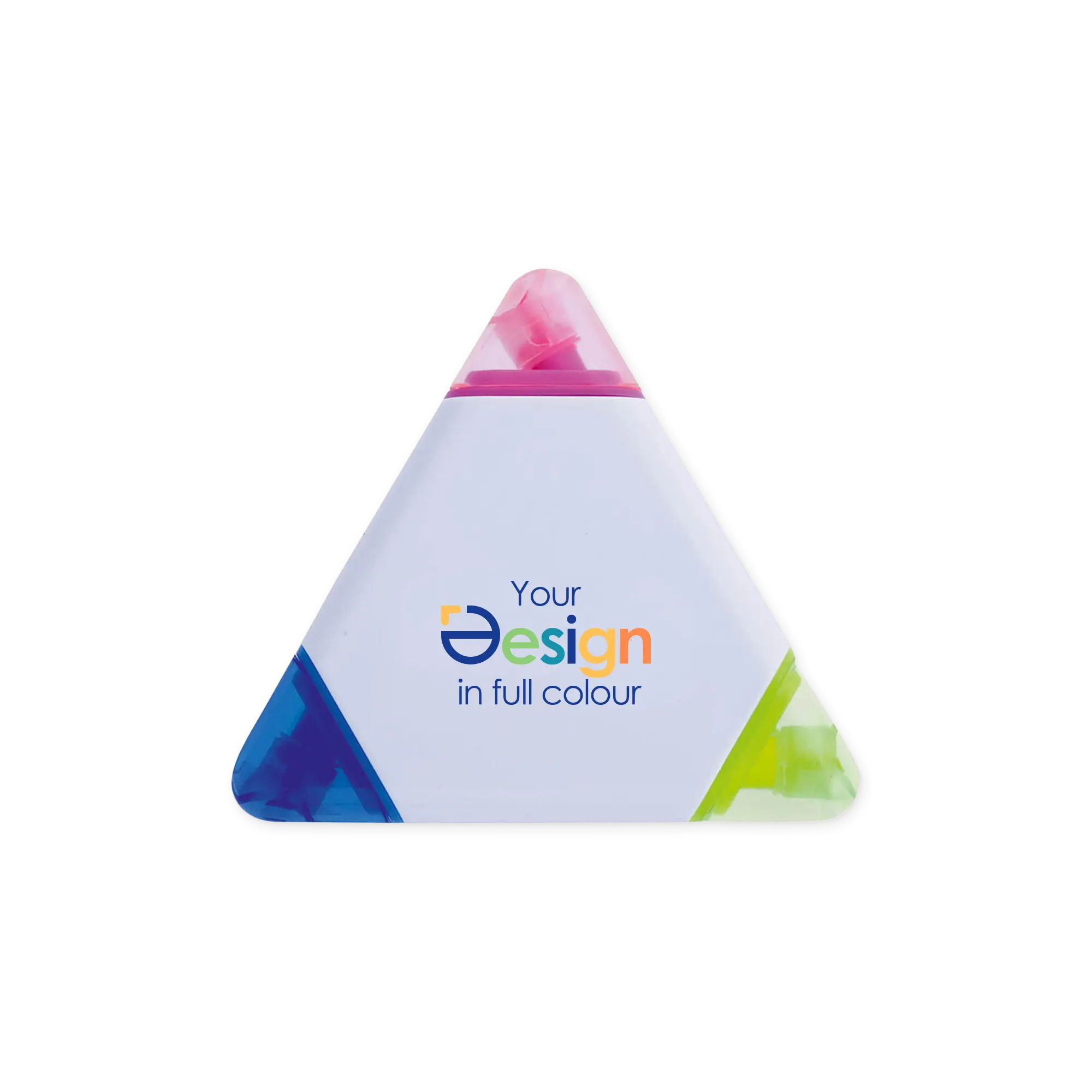 3-in-1 Textmarker – Gelb Rosa Grün | Kompakt | Dreieckige Form