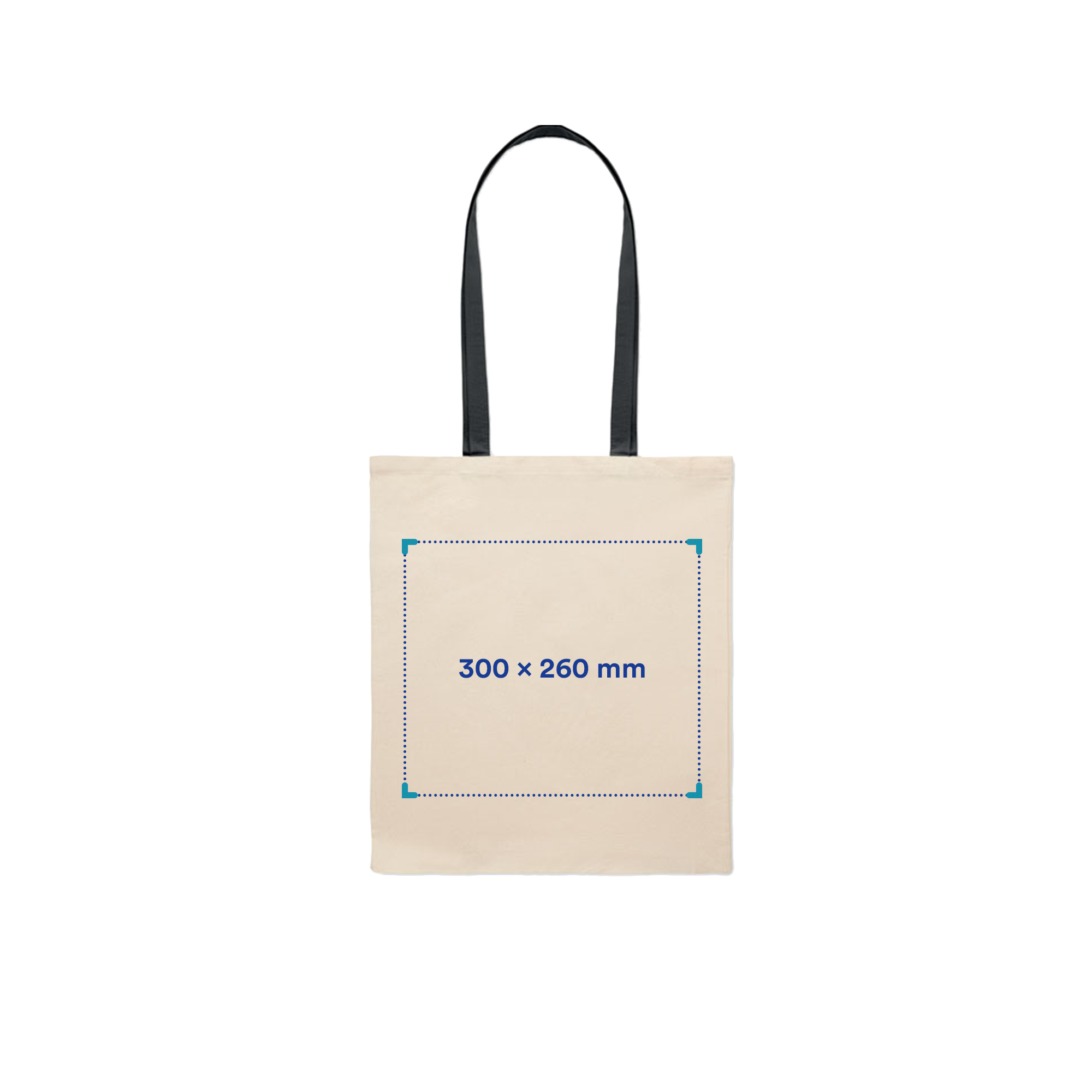Sac en coton | Anses colorées | 140 gr/m2 | Impression jusqu'à 4 couleurs