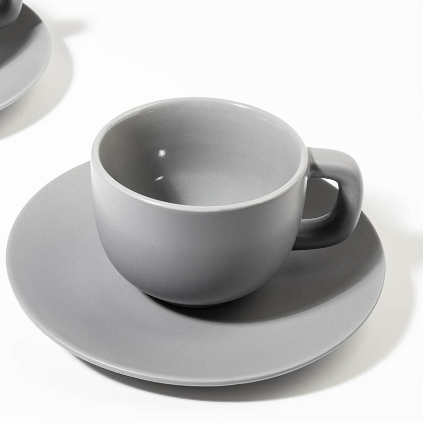 Set de tasses à cappuccino – Céramique de haute qualité | Finition mate | Lot de 2