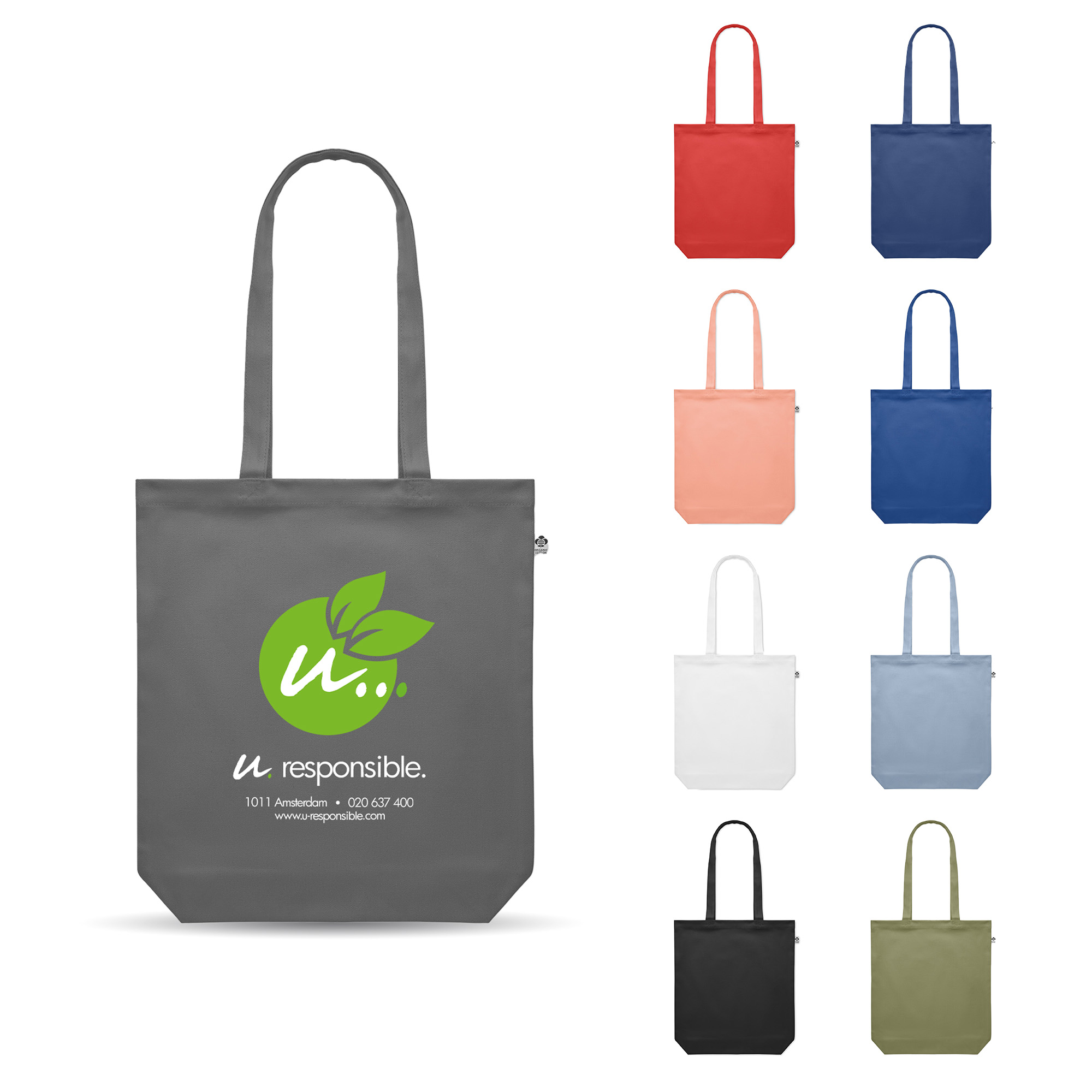 Shopper - Tela organica | 270 g/m² | colorato | Stampa fino a 4 colori