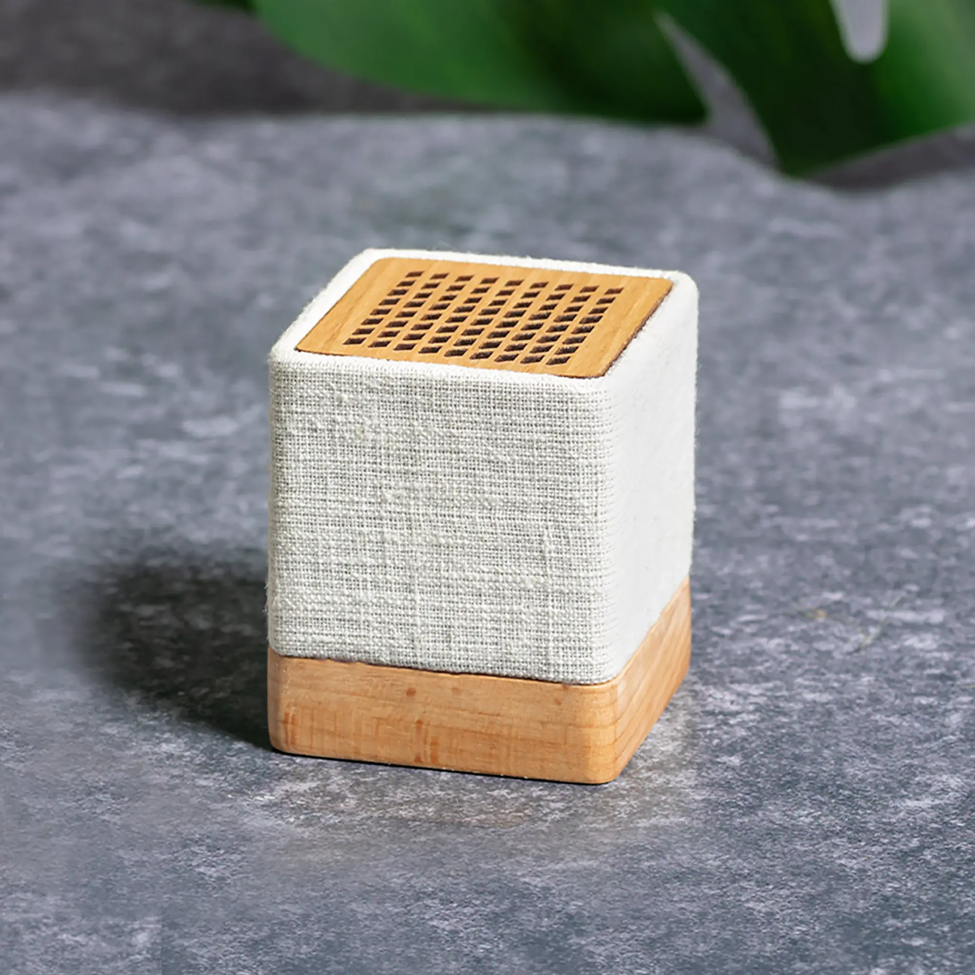 Speaker Bluetooth in fibra di canapa – Dettaglio in bambù | USB