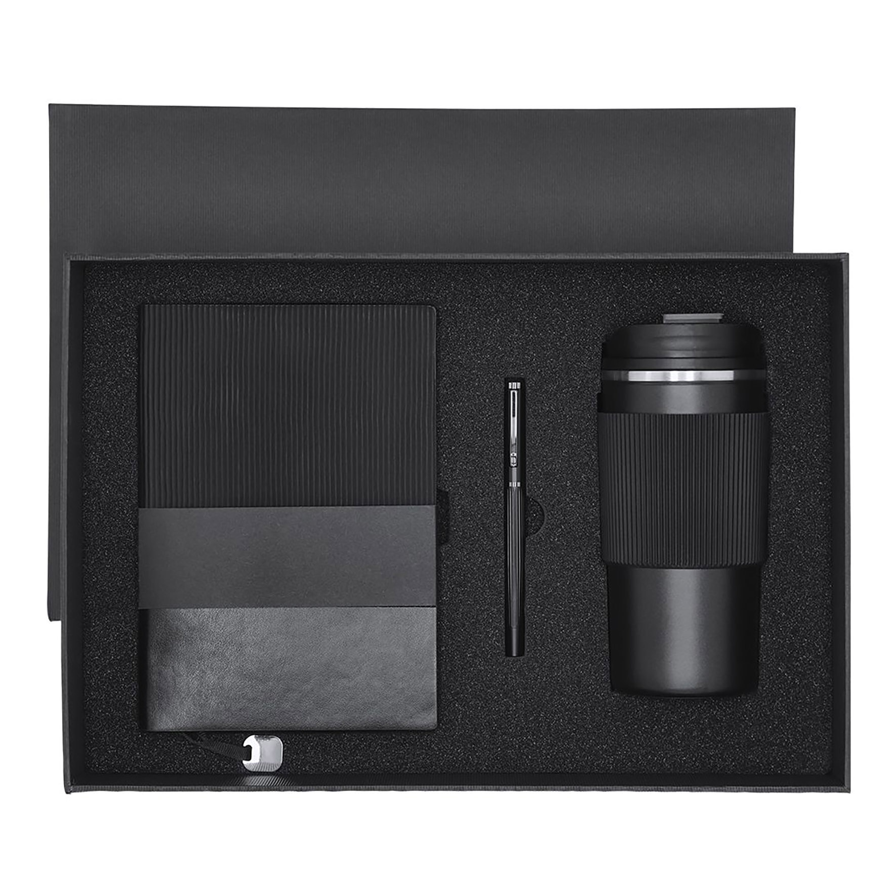 Set regalo - Thermos + quaderno + penna | 470 ml | Acciaio inox & PU