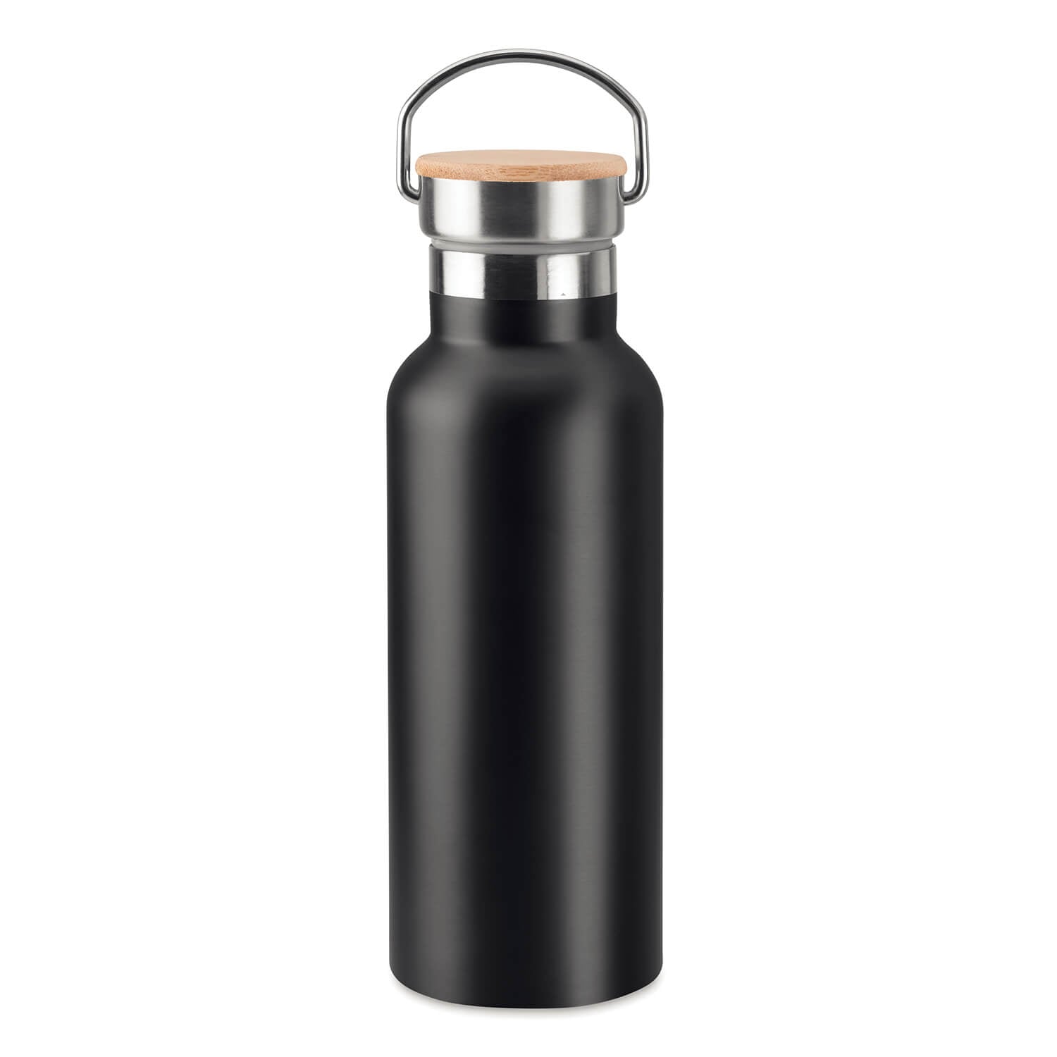 Thermosfles Adel - 500ml | Dubbelwandig | Roestvrij staal & bamboe top