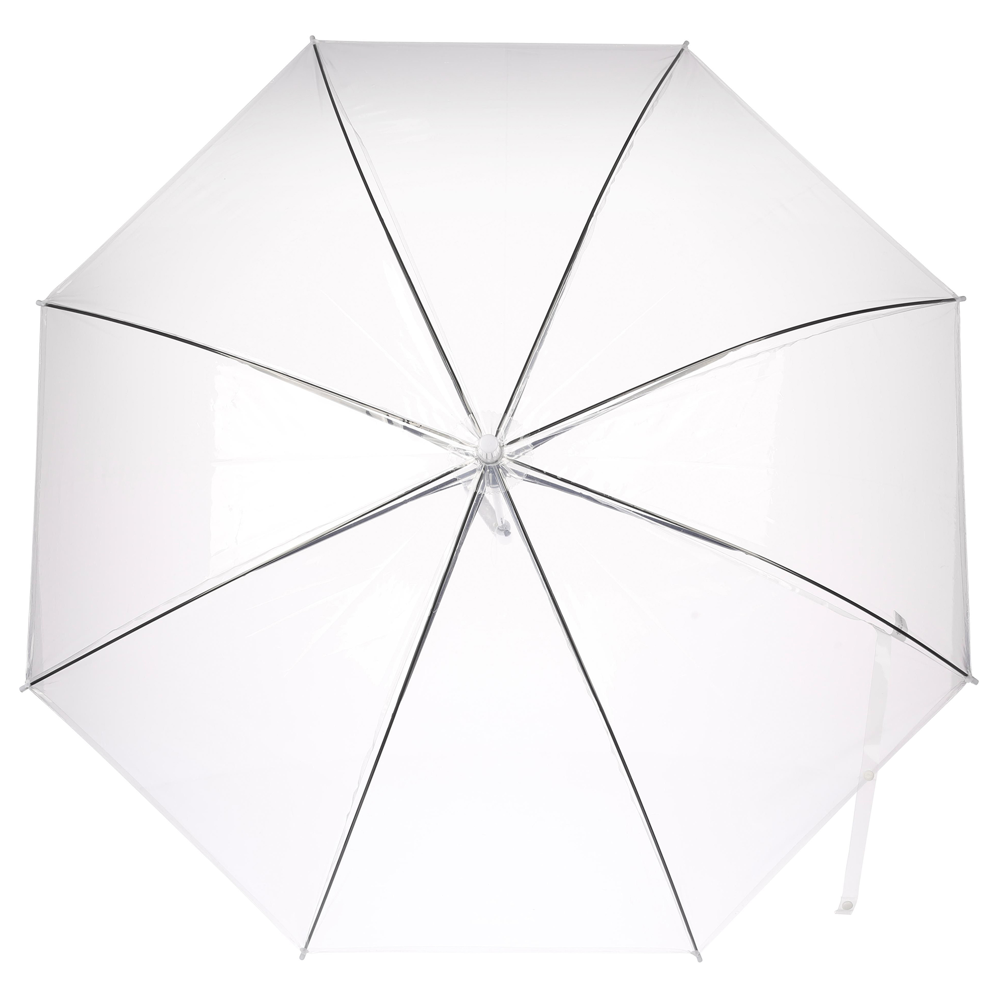 POE Regenschirm – Transparentes Design | Automatische Öffnung | Robustes Metallgestell | 8 Segmente