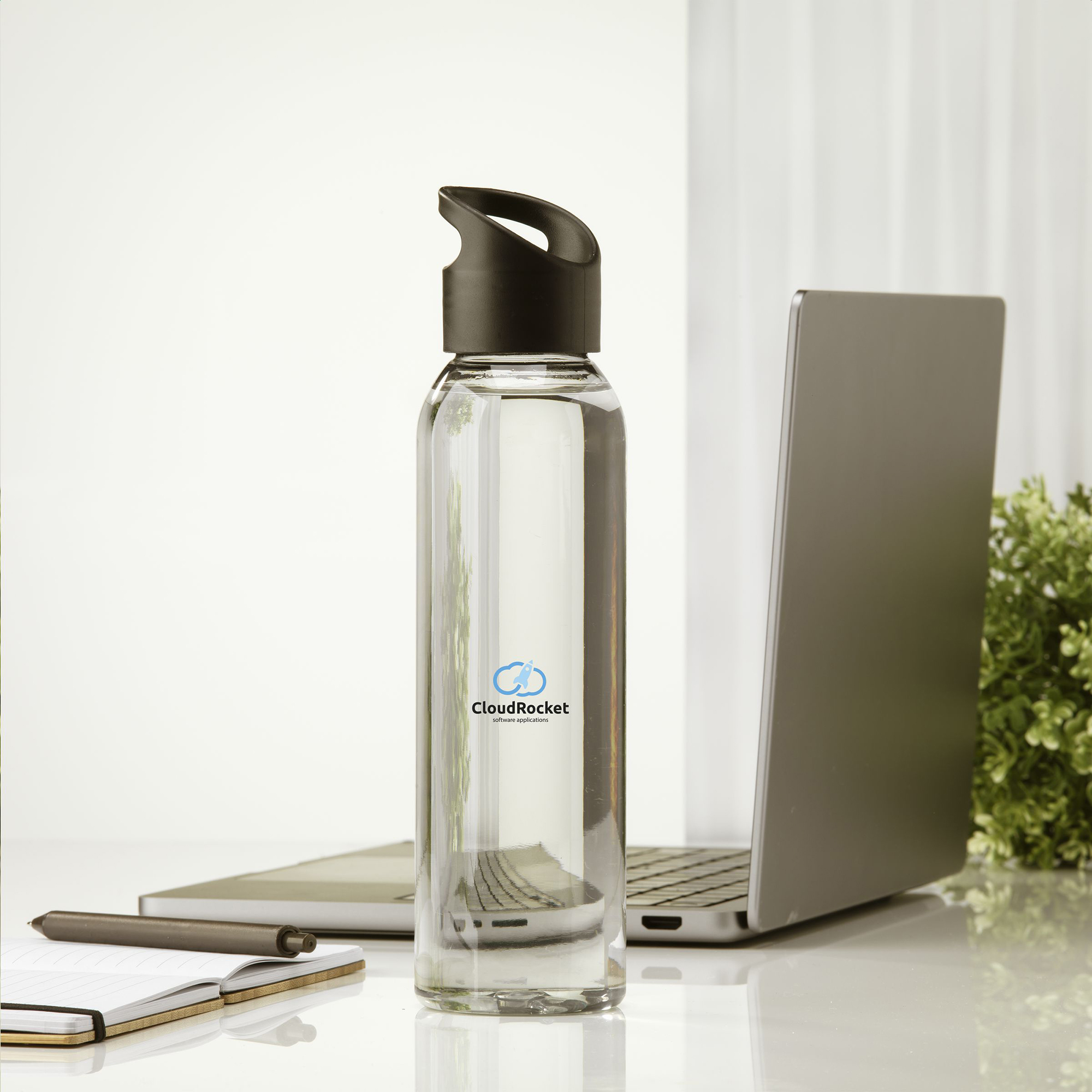 Wasserflasche aus RPET – 650 ml | Klare Optik | GRS-zertifiziert | Schraubdeckel | Auslaufsicher