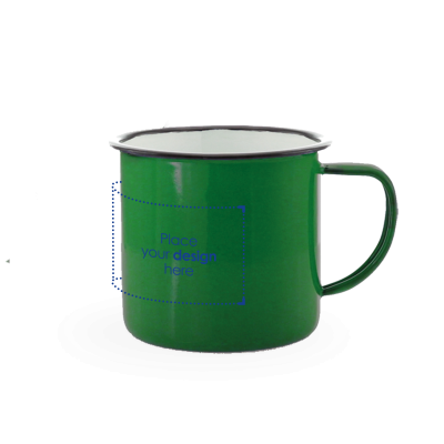 Emaille mok Sonja - 350 ml | Gekleurd | Budget - Vintage design | Tot 4 kleuren bedrukken