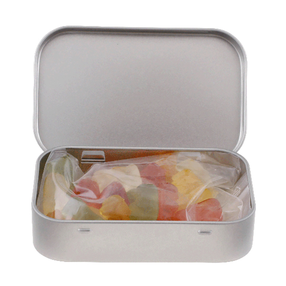 Boîte de bonbons Haribo oursons | 60 grammes | Métal/aluminium | Impression jusqu'à 4 couleurs