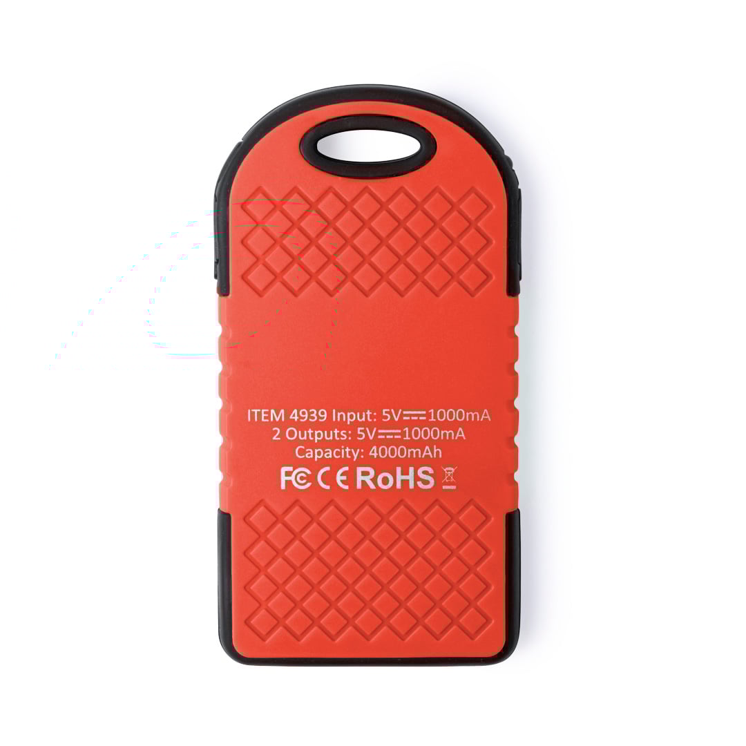 Solar-Powerbank Milo | 4000 mAh | Karabiner