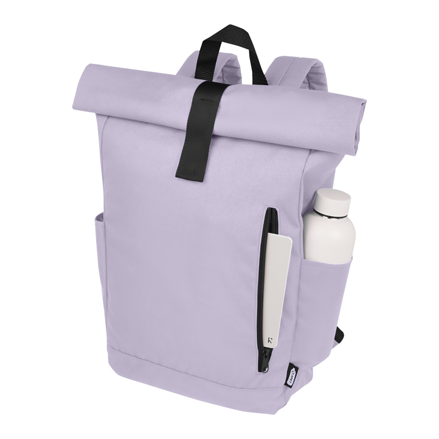 Zaino roll-top riciclato – 18L | GRS RPET | Idrorepellente | Scomparto laptop 15,6”