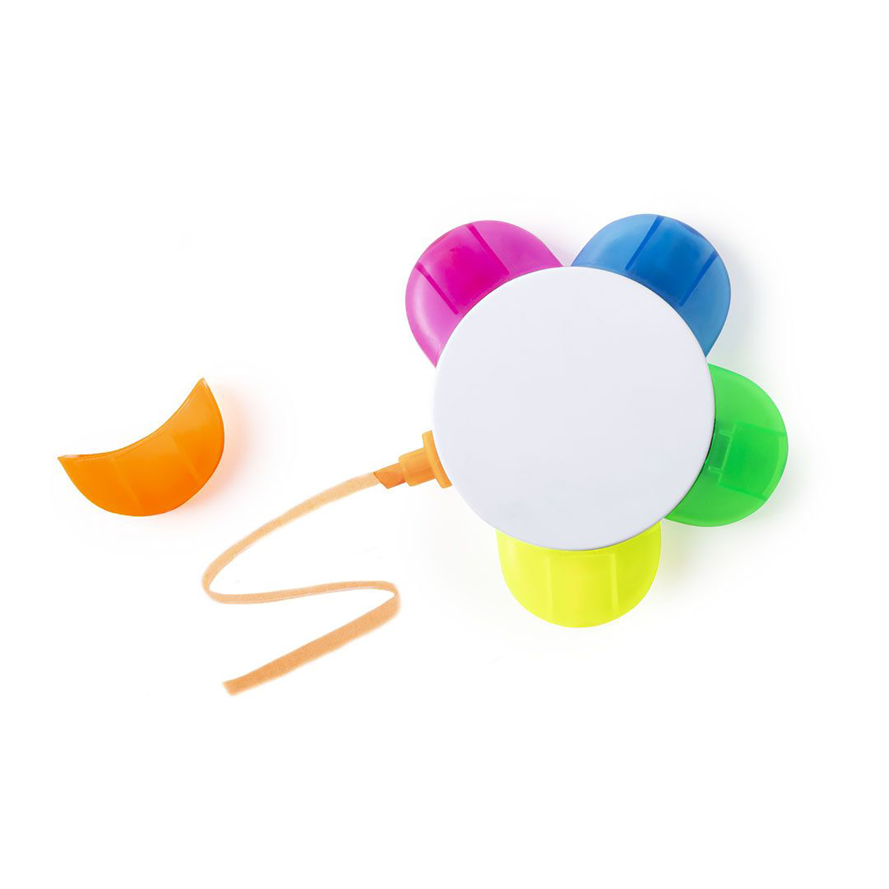 Textmarker Set - Blumenform Design | 5 Farben | Große Druckfläche