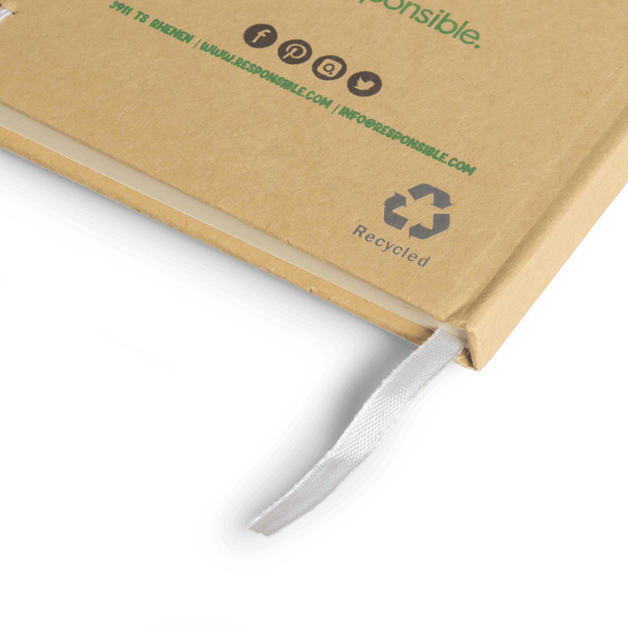 Carnet - A5 | 80 feuilles | Ligné | Couverture rigide en matériau recyclé