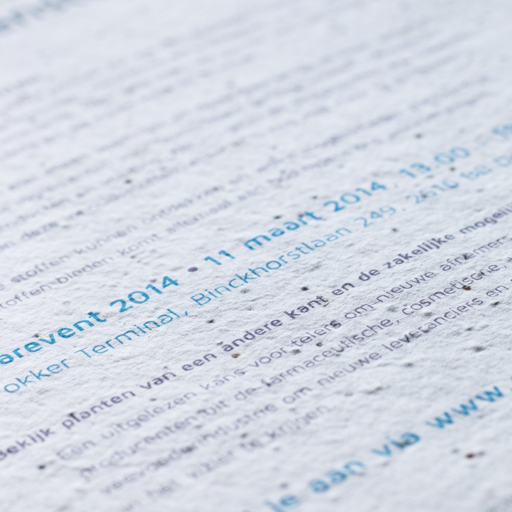 Papier ensemencé – Format A5 | 200 g/m² | Qualité premium | Quadrichomie