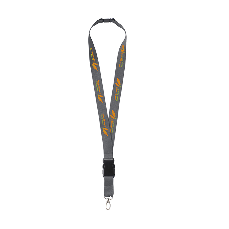 Keycord Bas - 24 mm | Met haak, buckle & veiligheidssluiting | Budget