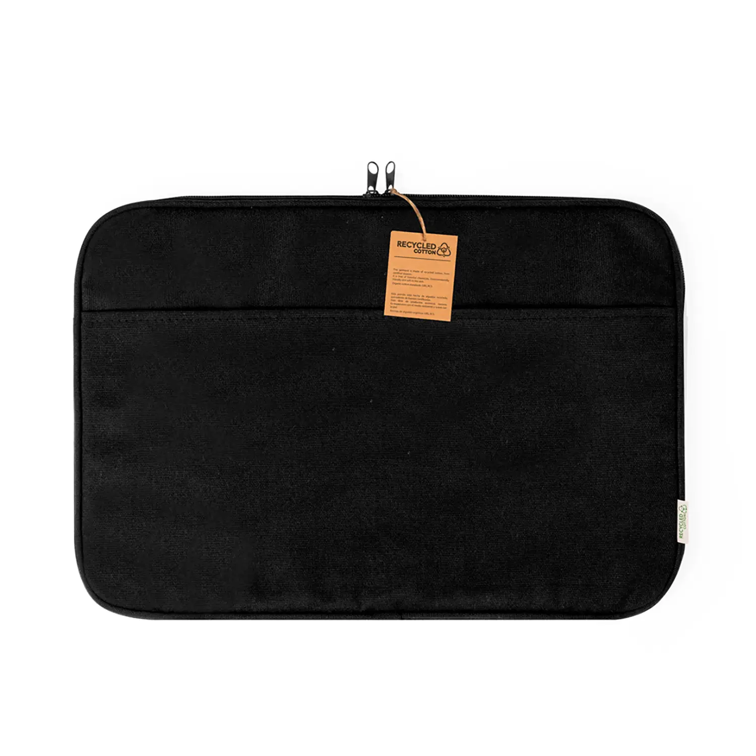Custodia laptop cotone riciclato – 14'' | Leggera | Zip | Imbottita