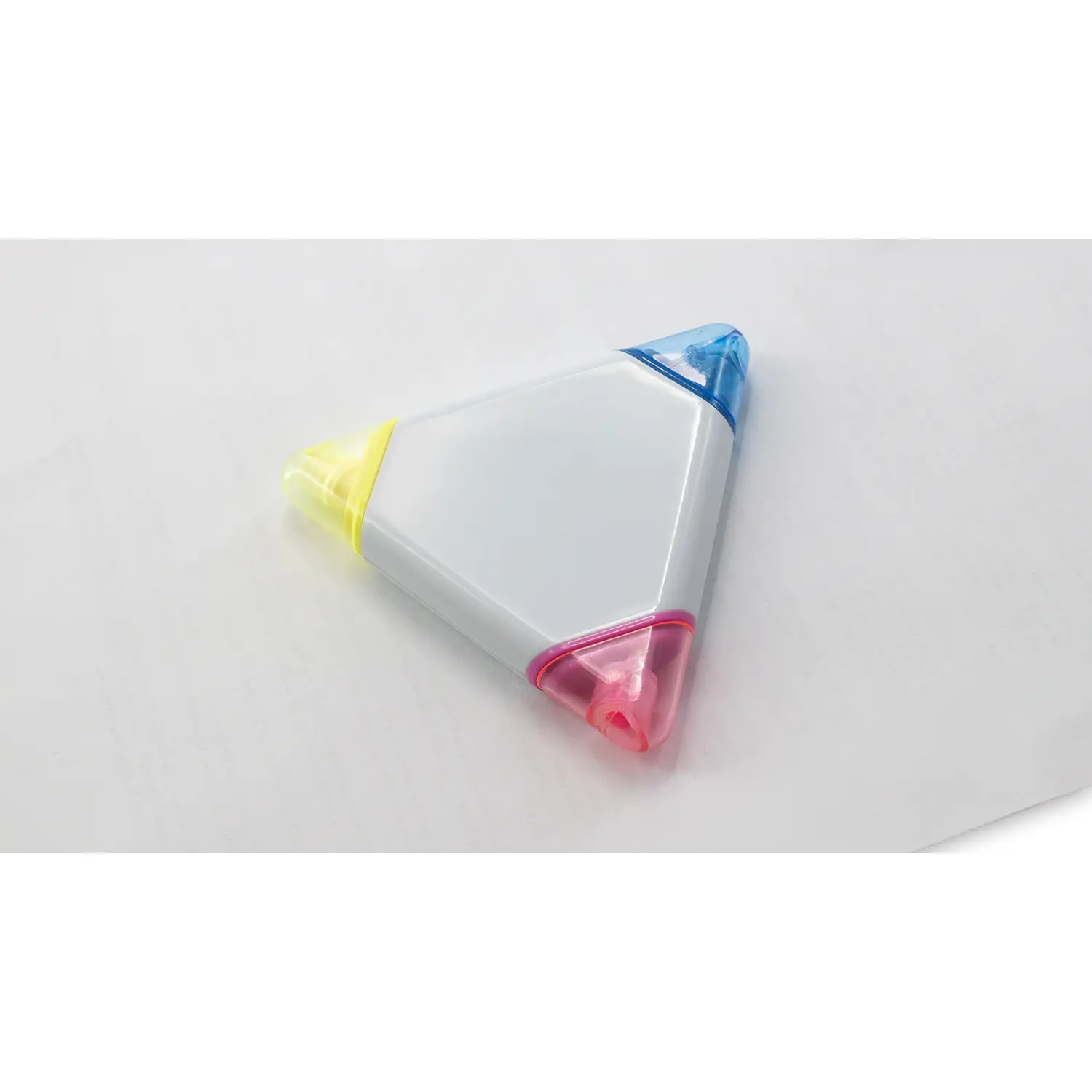 3-in-1 Textmarker – Gelb Rosa Grün | Kompakt | Dreieckige Form