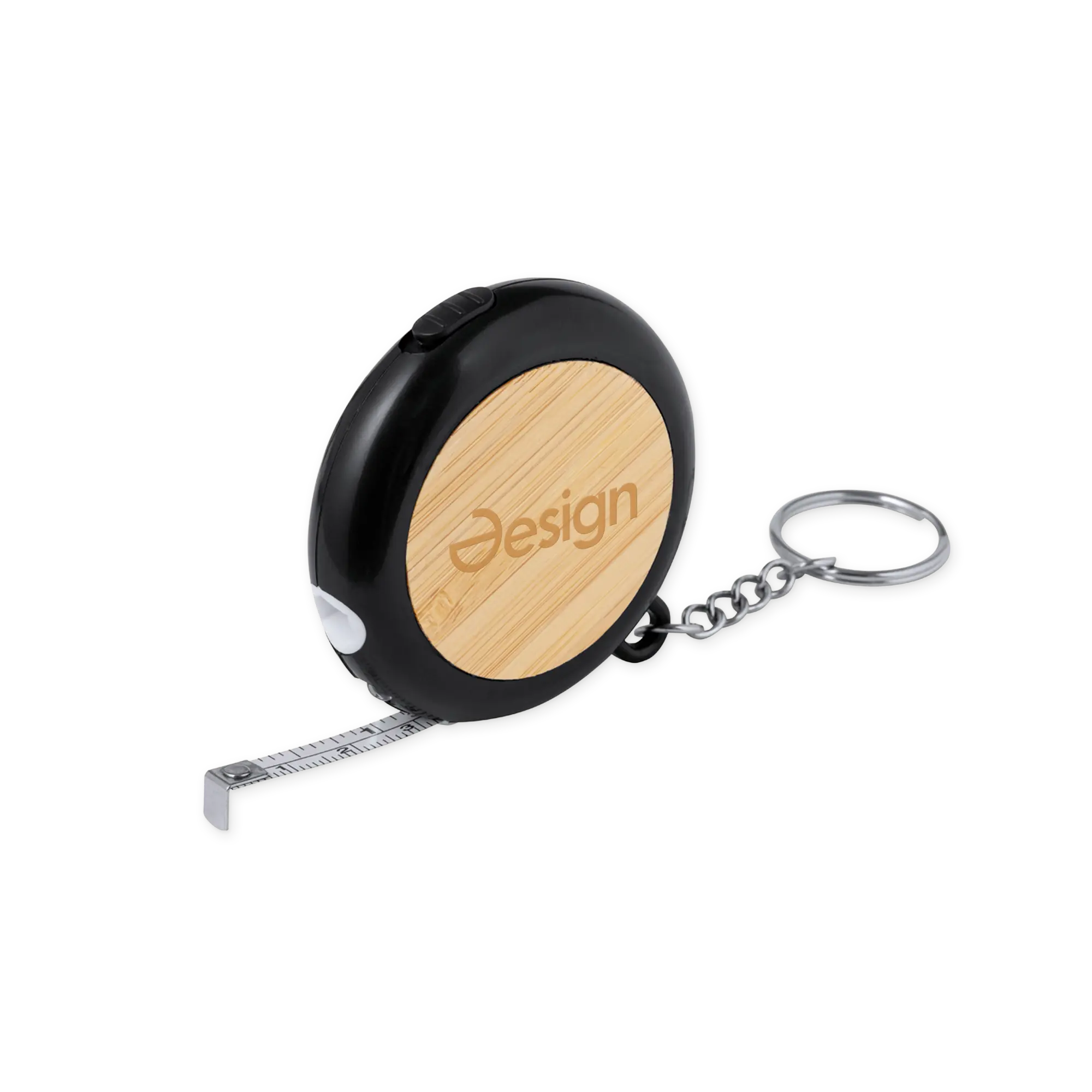 Rolmaat Mik – 1m | Bamboe | LED Licht | Met Accessoires | Sleutelhanger