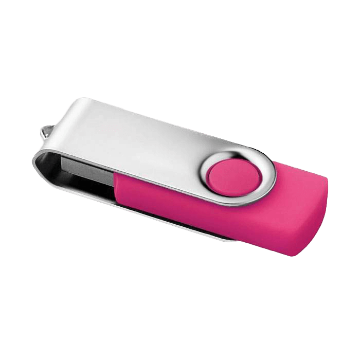 USB-Stick Rotate | Silber Kappe + Farbiger Stick | 4-64 GB | 1-2 Farbdruck