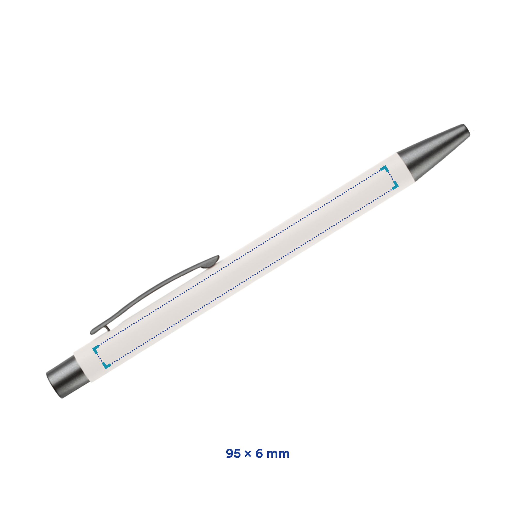 Stylo à bille | Métal | Caoutchouc | Encre bleue